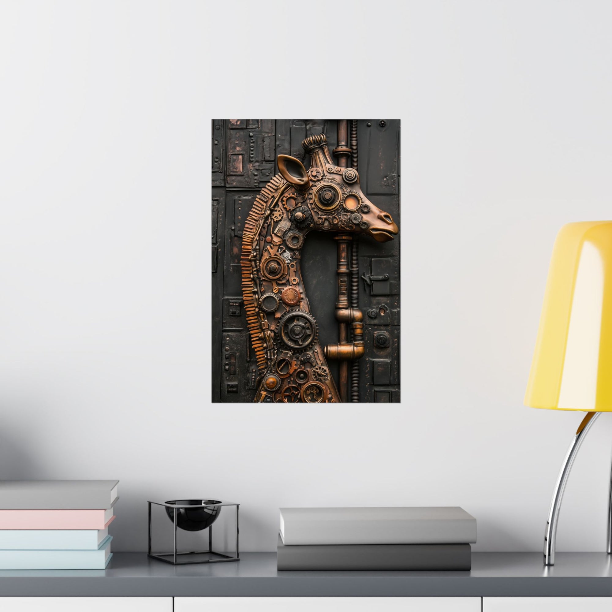 Steampunk Giraffe: Mechanical Marvel Poster