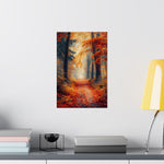 Autumn Forest Path Poster Wall Art - SynthFrame