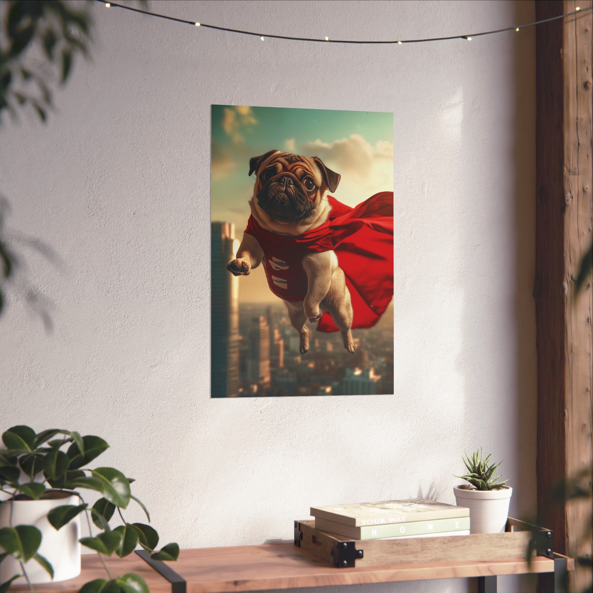 Superhero Pug Poster