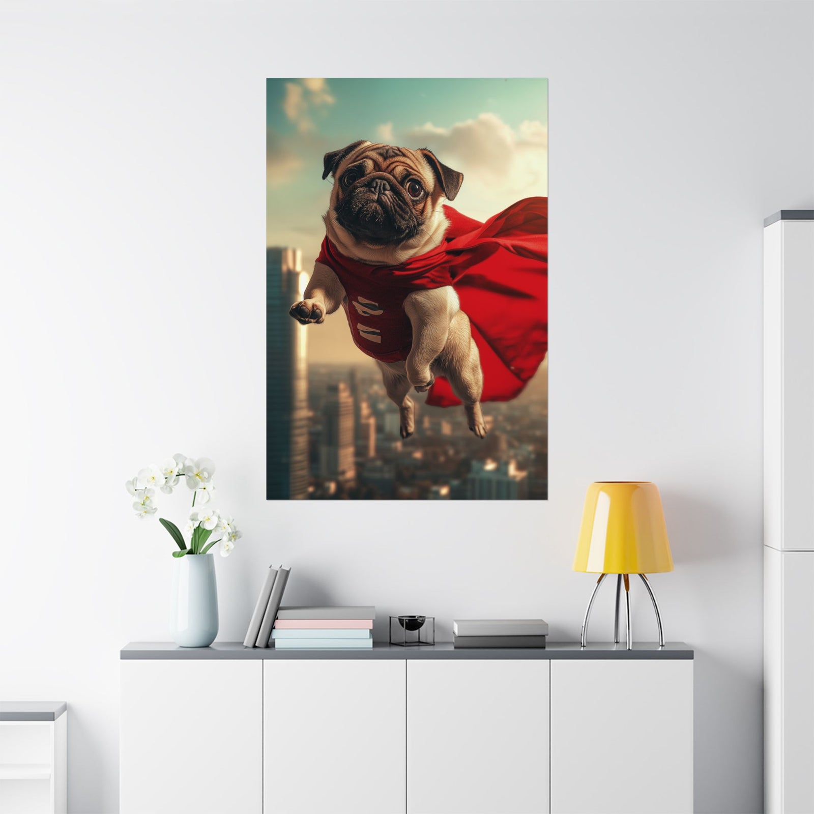 Superhero Pug Poster