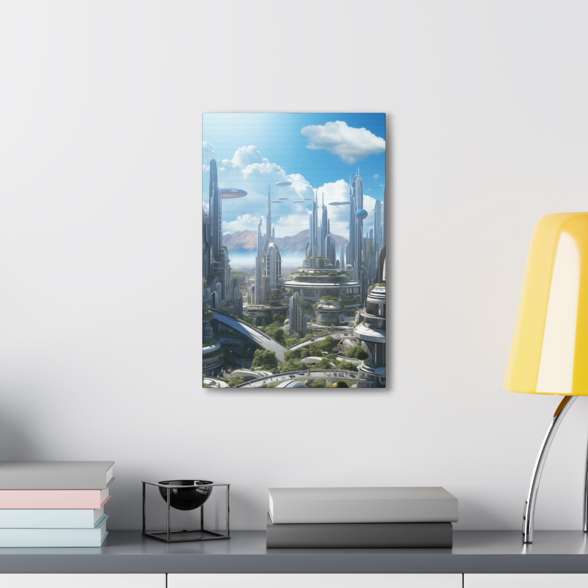 Futuristic Eco City 7 Canvas Wall Art - SynthFrame