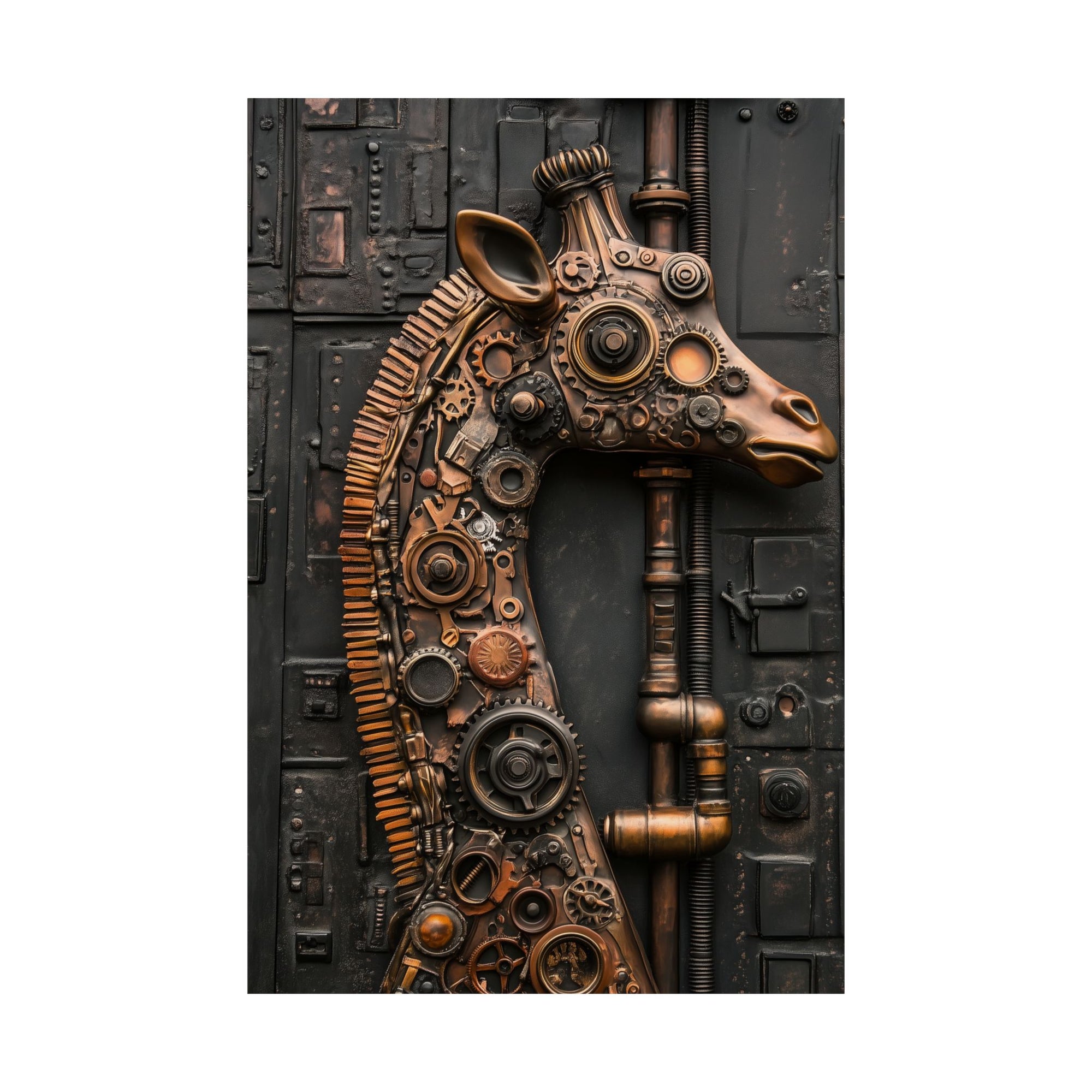 Steampunk Giraffe: Mechanical Marvel Poster