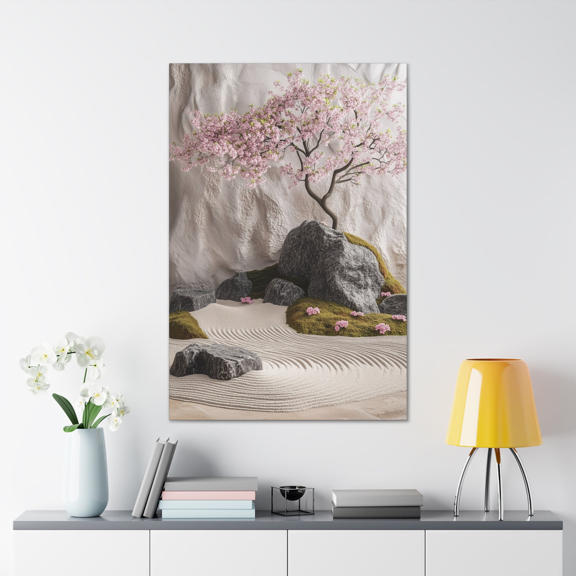 Zen Japanese Garden Canvas Wall Art - SynthFrame