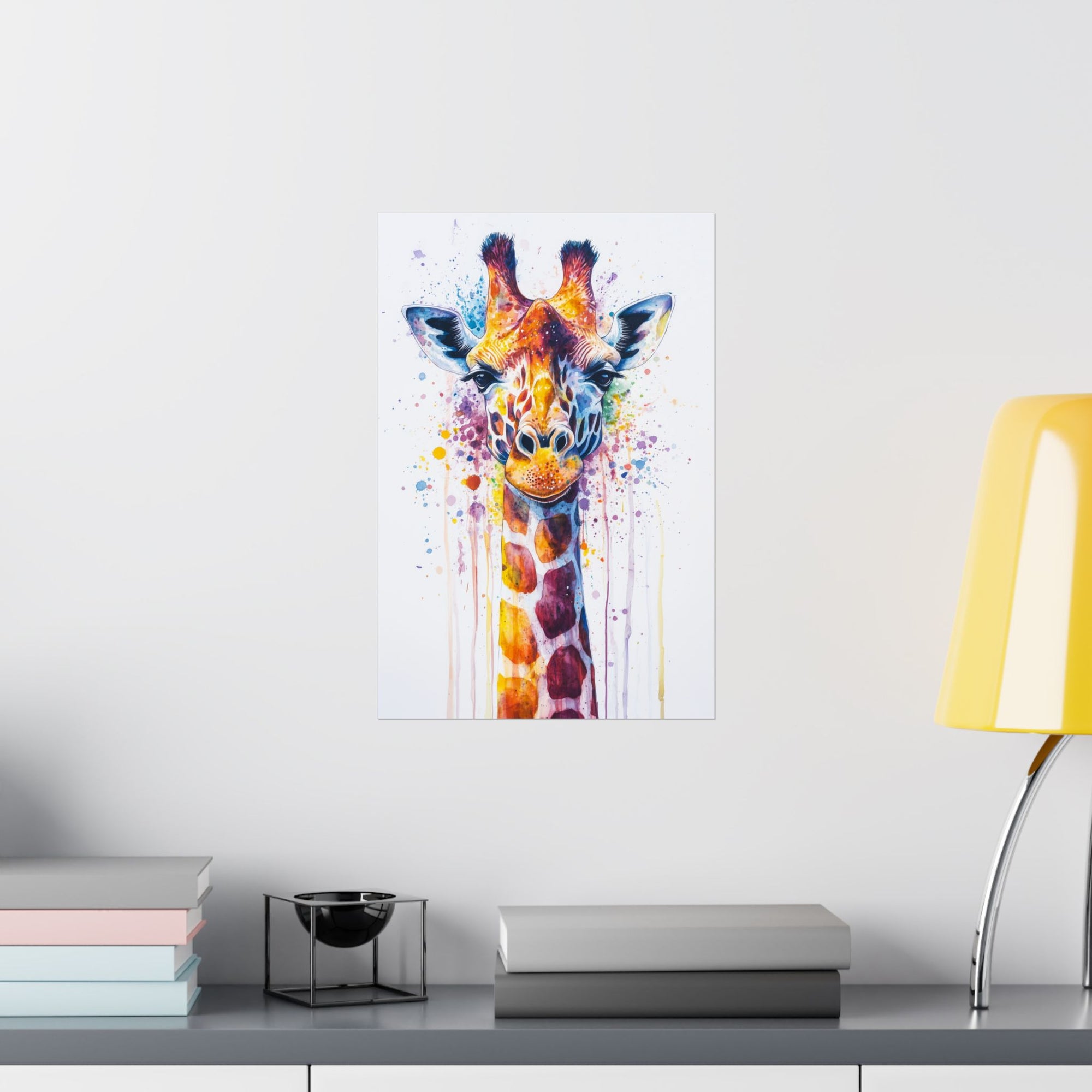 Watercolor Giraffe Poster