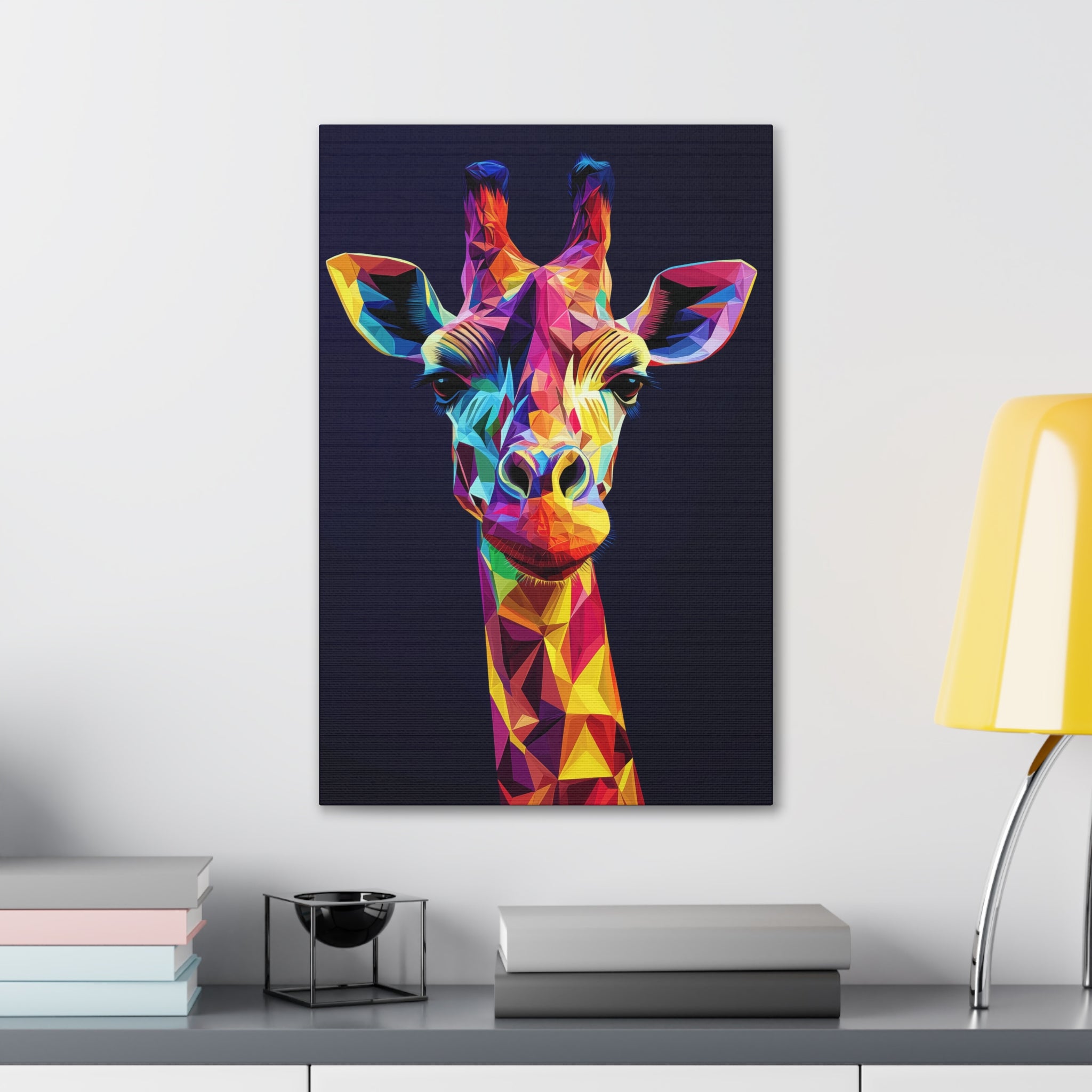 Crystalline Giraffe Canvas Wall Art - SynthFrame