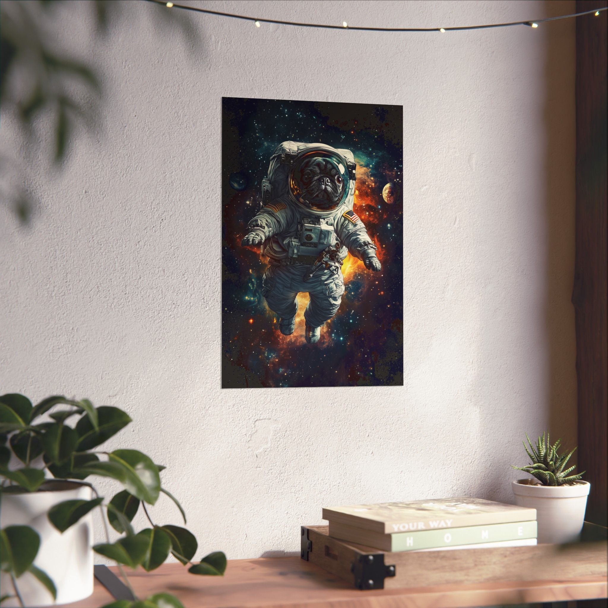 Cosmic Pug Poster