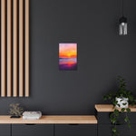 Abstract Coastal Sunset Canvas Wall Art - SynthFrame