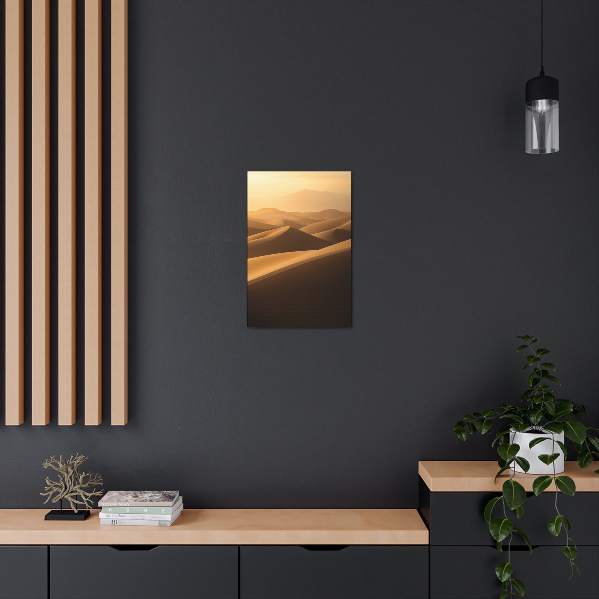 Minimalist Desert Dunes Canvas Wall Art - SynthFrame