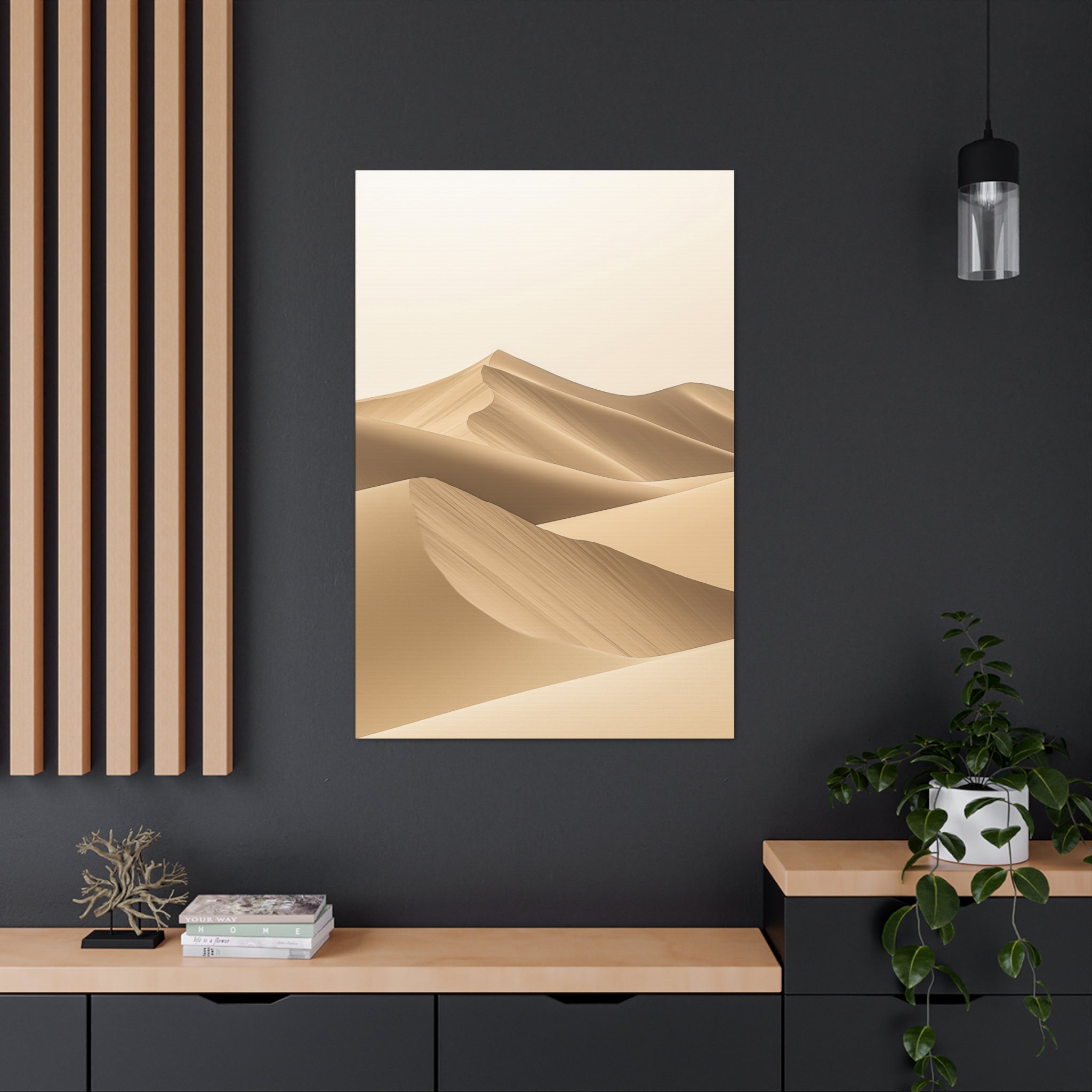 Minimalist Desert Dunes Canvas Wall Art - SynthFrame