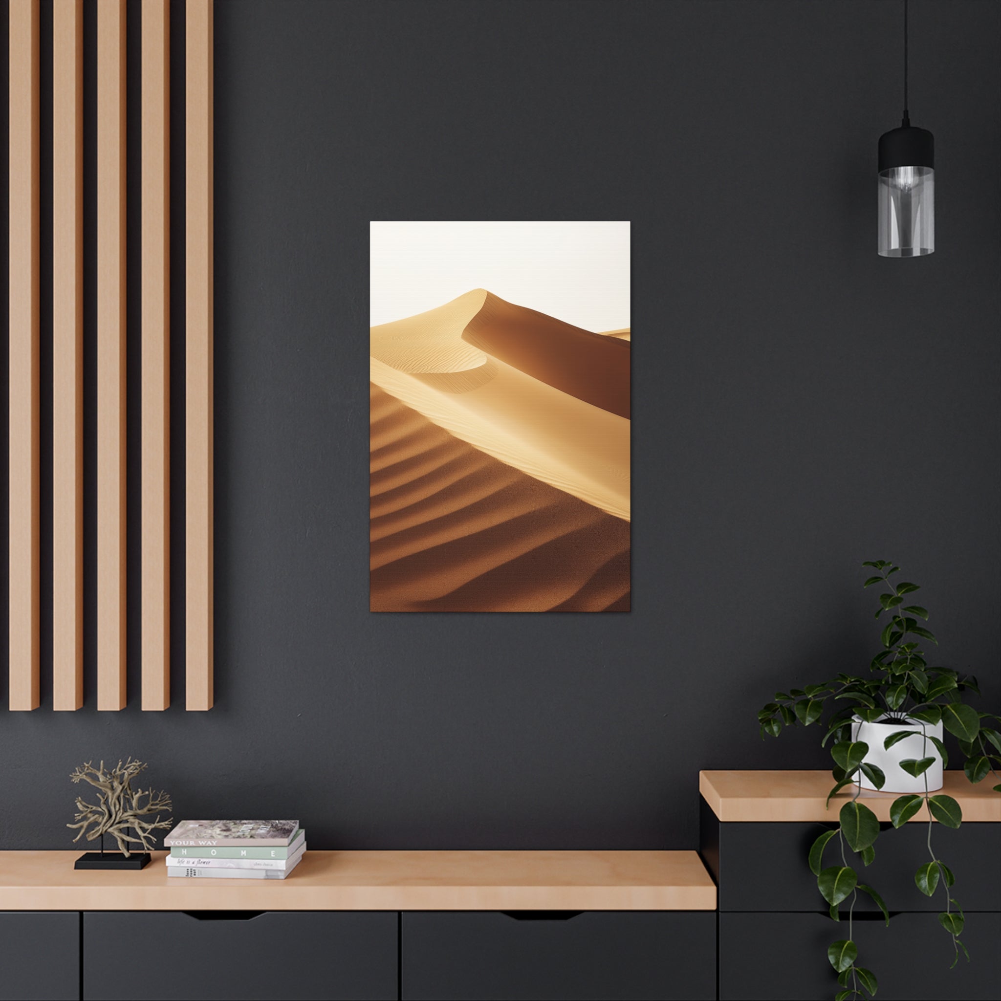 Minimalist Desert Dunes Canvas Wall Art - SynthFrame