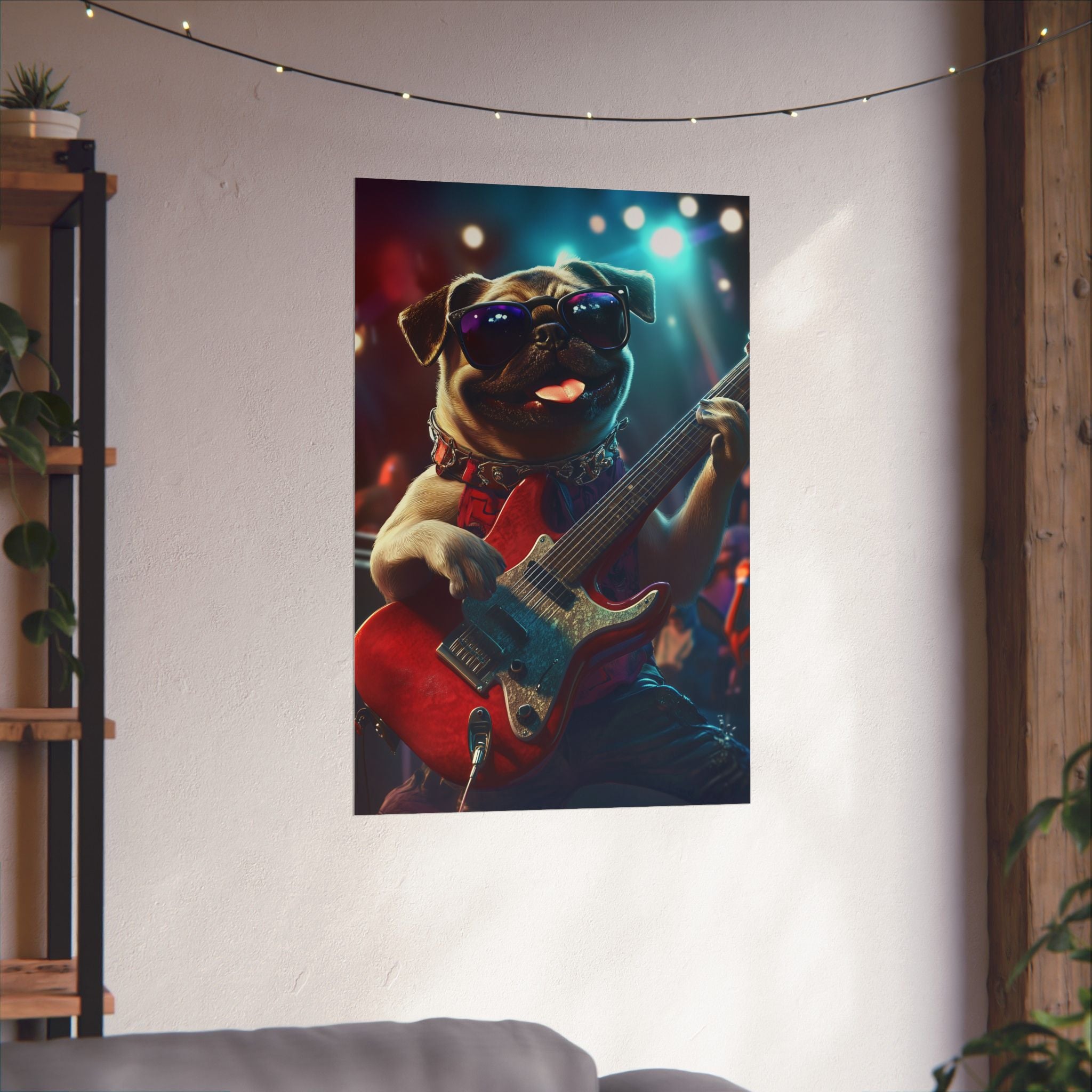 Rockstar Pug Poster