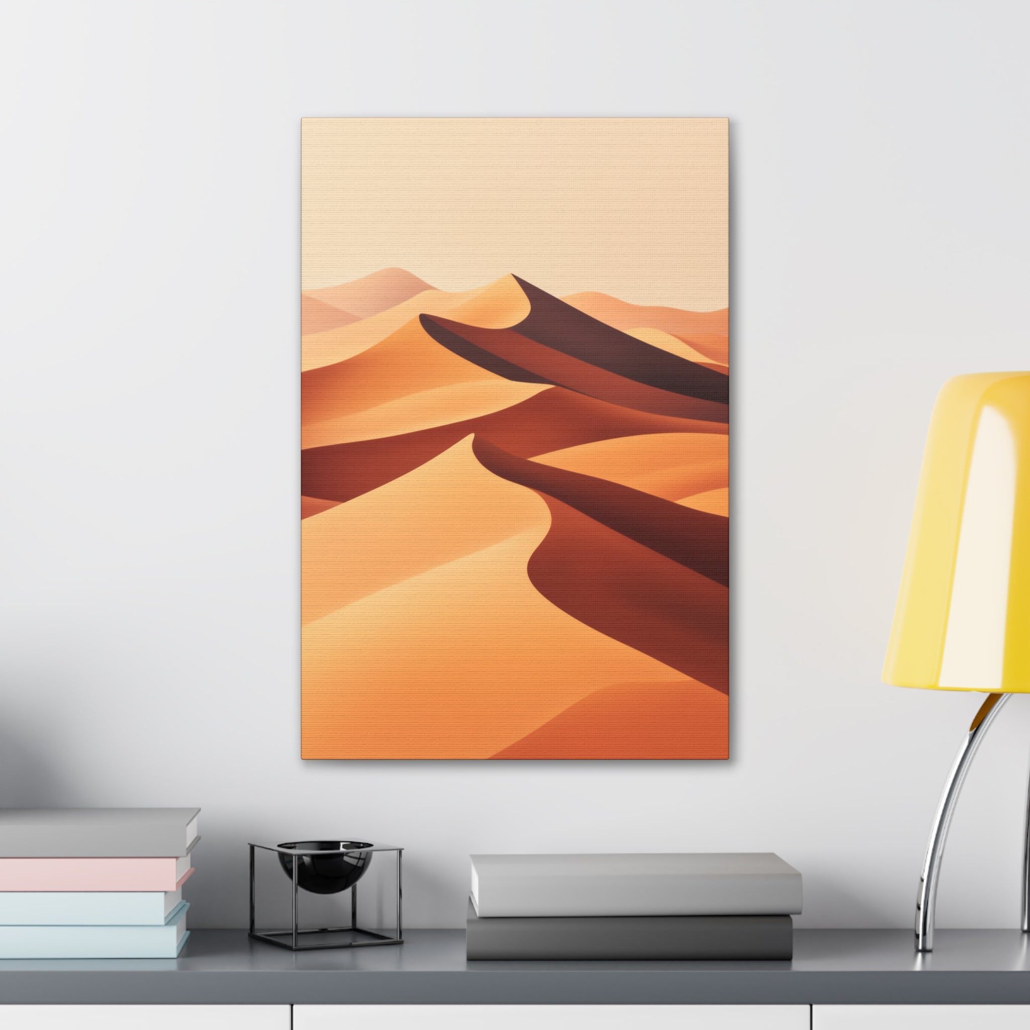 Minimalist Desert Dunes Canvas Wall Art - SynthFrame