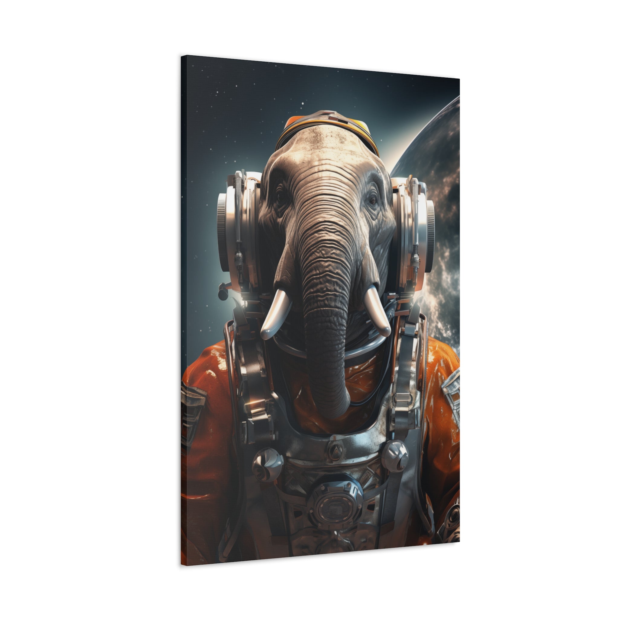 AstroElephant 1 Canvas Wall Art - SynthFrame