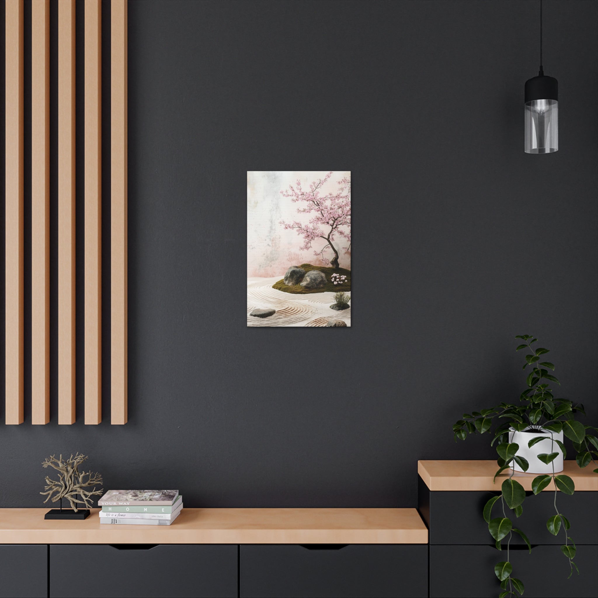 Zen Japanese Garden Canvas Wall Art - SynthFrame