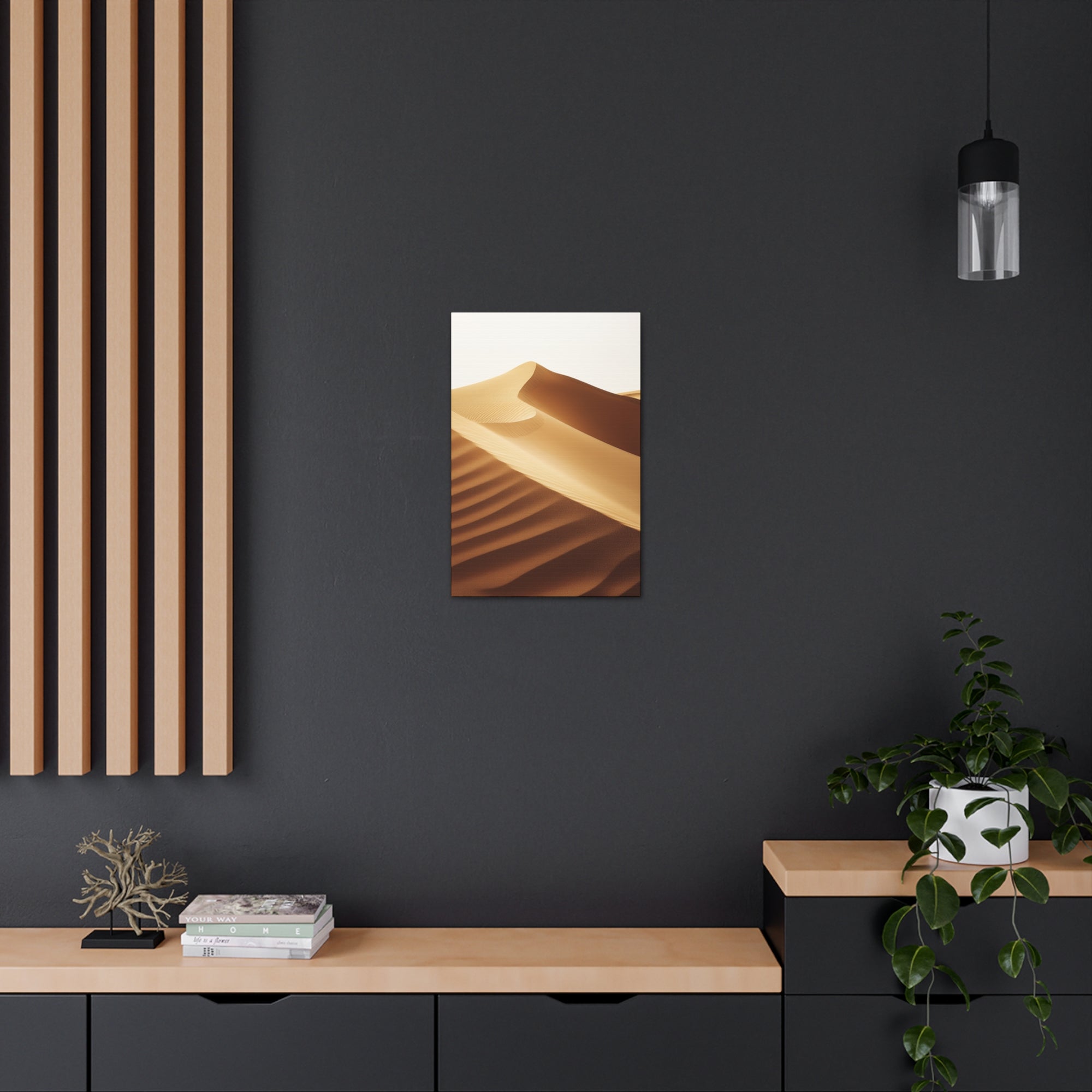 Minimalist Desert Dunes Canvas Wall Art - SynthFrame