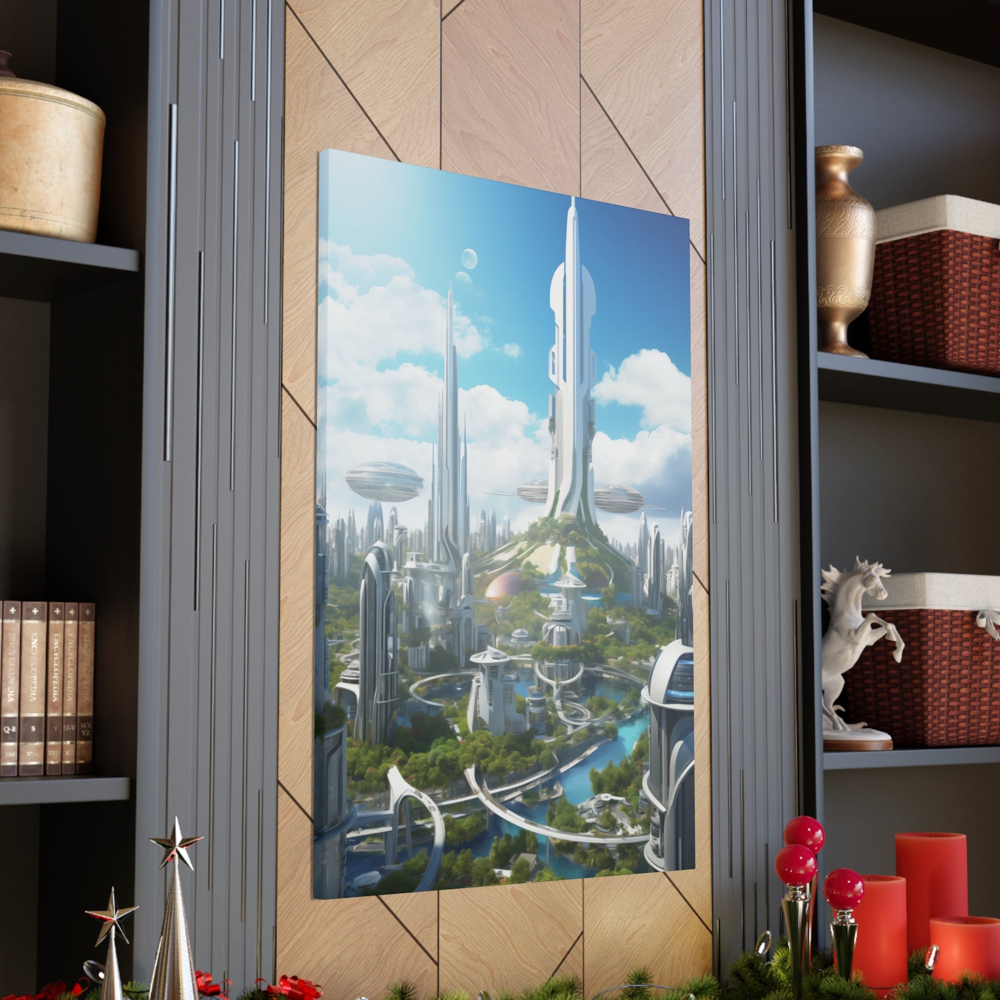 Futuristic Eco City 8 Canvas Wall Art - SynthFrame