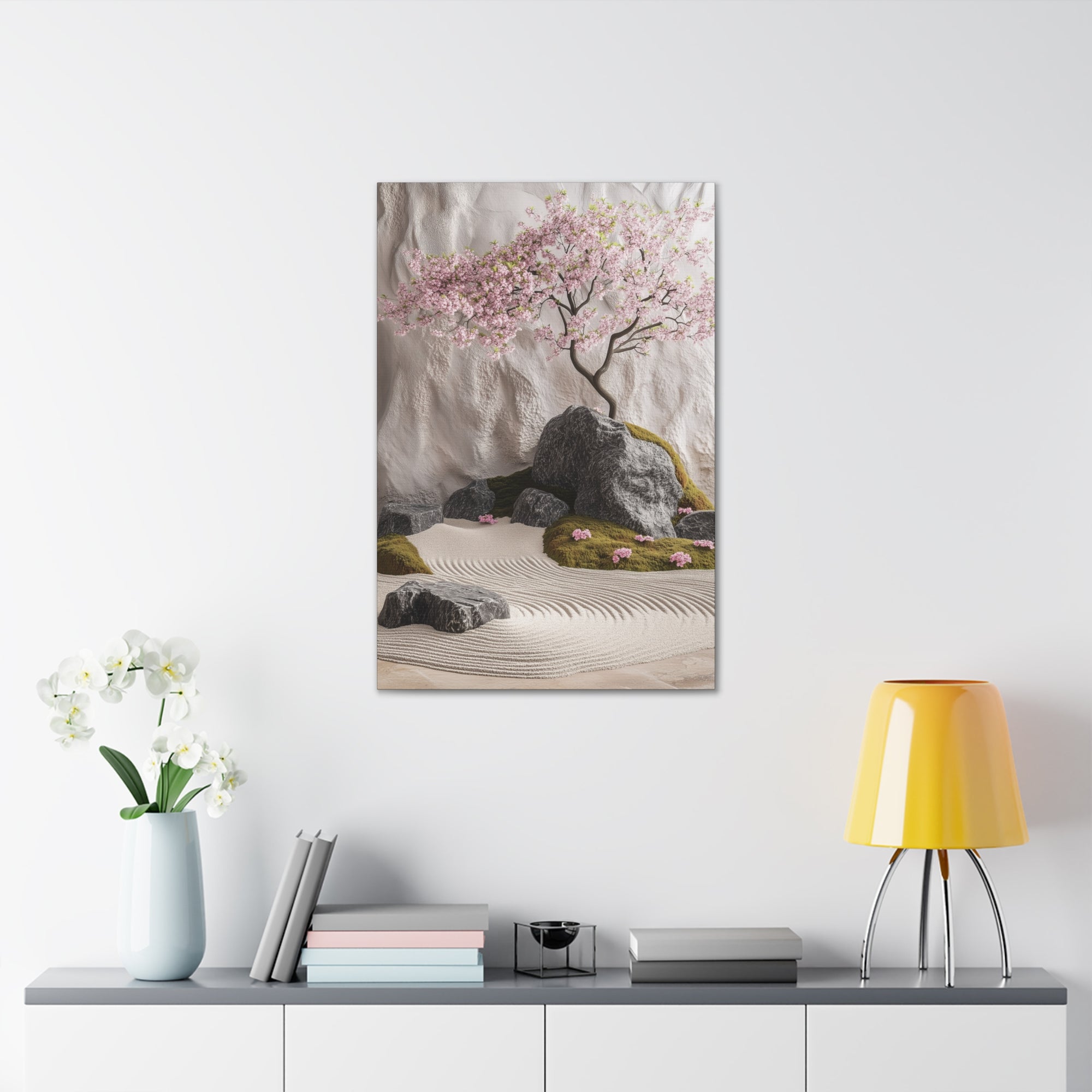 Zen Japanese Garden Canvas Wall Art - SynthFrame