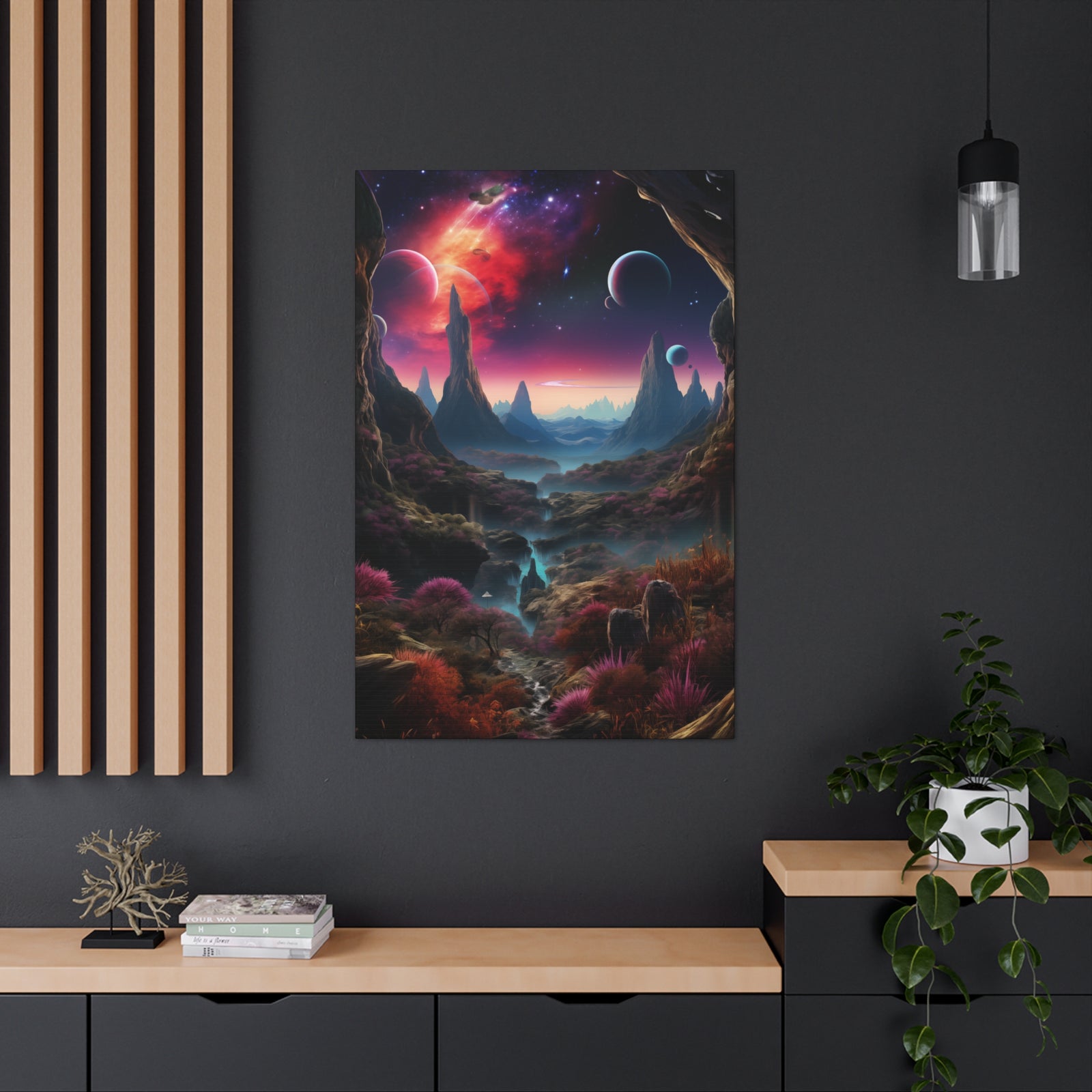 Vibrant Alien Planet 5 Canvas Wall Art - SynthFrame