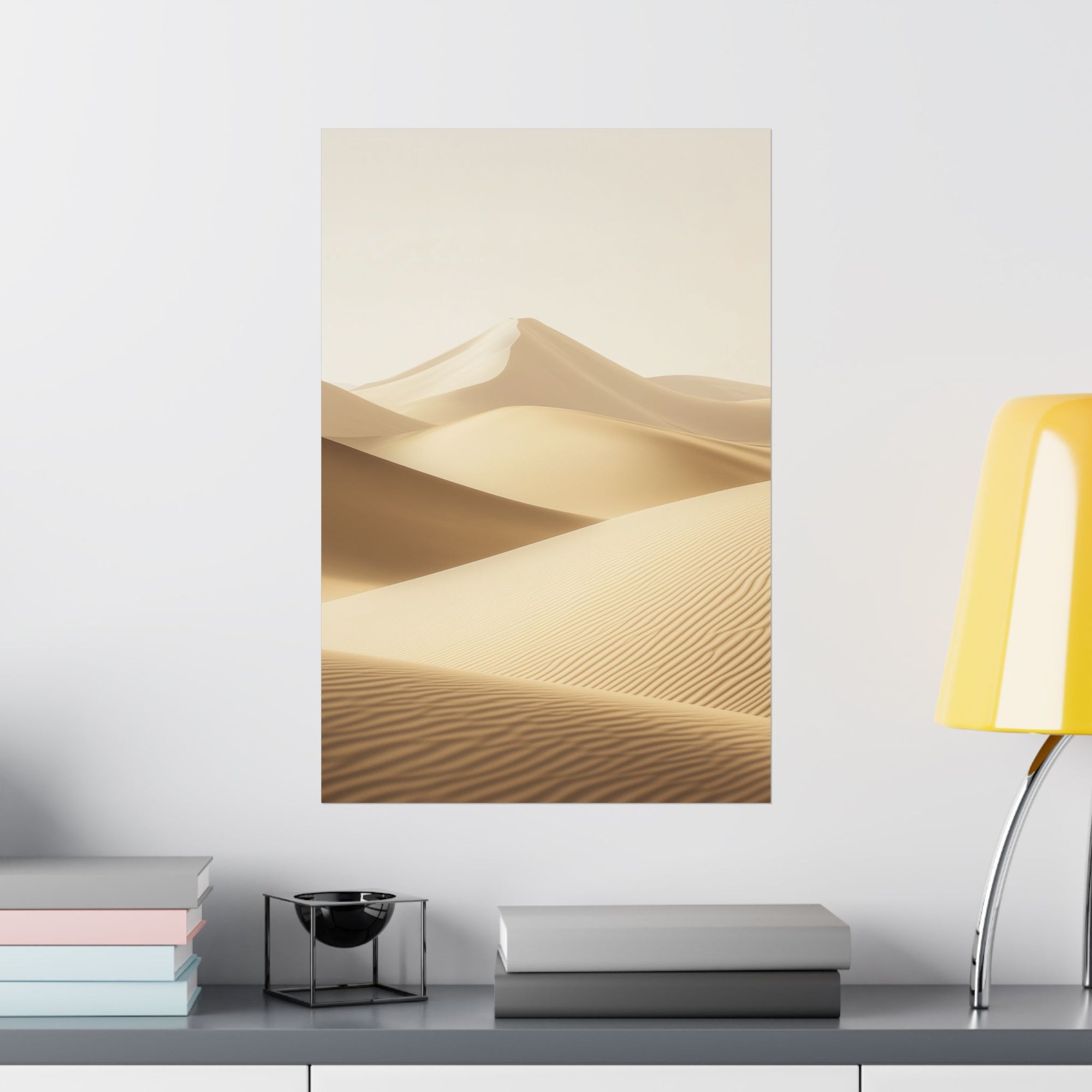 Minimalist Desert Dunes Poster Wall Art - SynthFrame