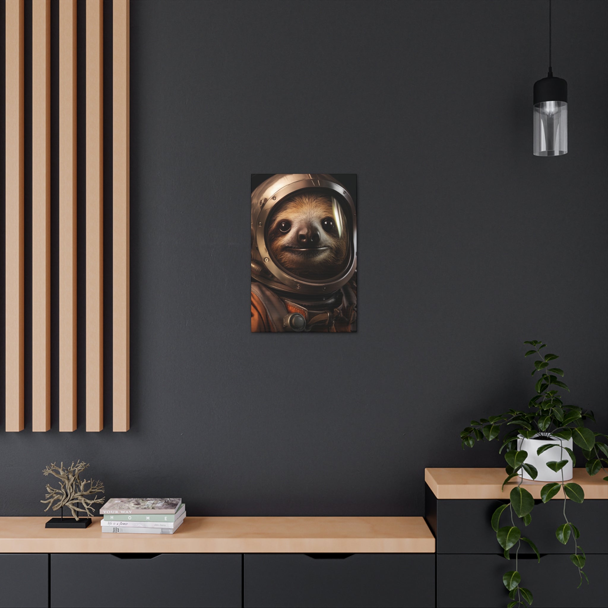 AstroSloth 2 Canvas Wall Art - SynthFrame