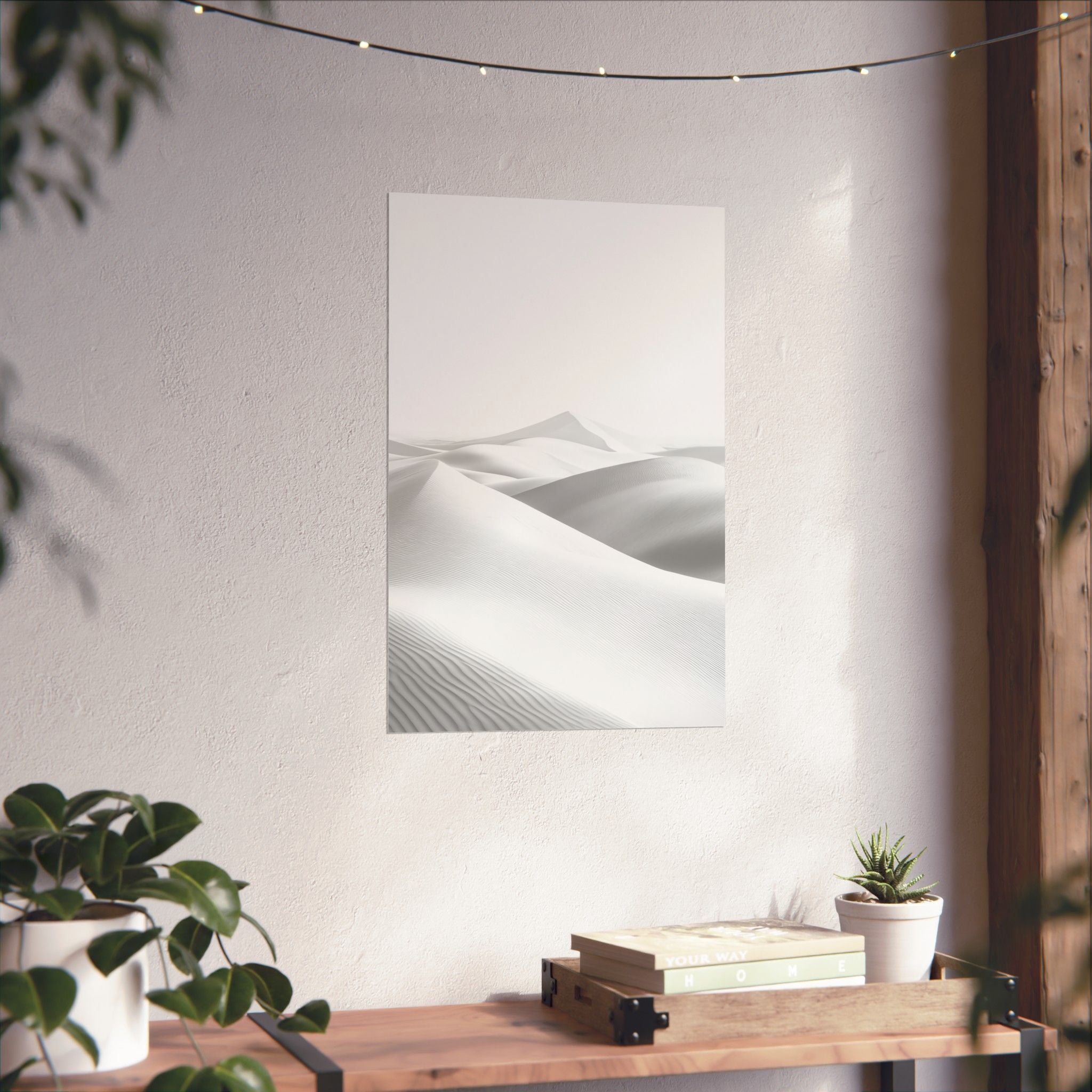 Minimalist Desert Dunes Poster Wall Art - SynthFrame