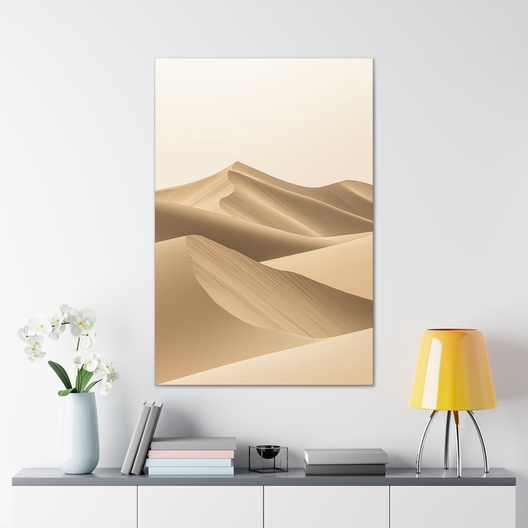 Minimalist Desert Dunes Canvas Wall Art - SynthFrame