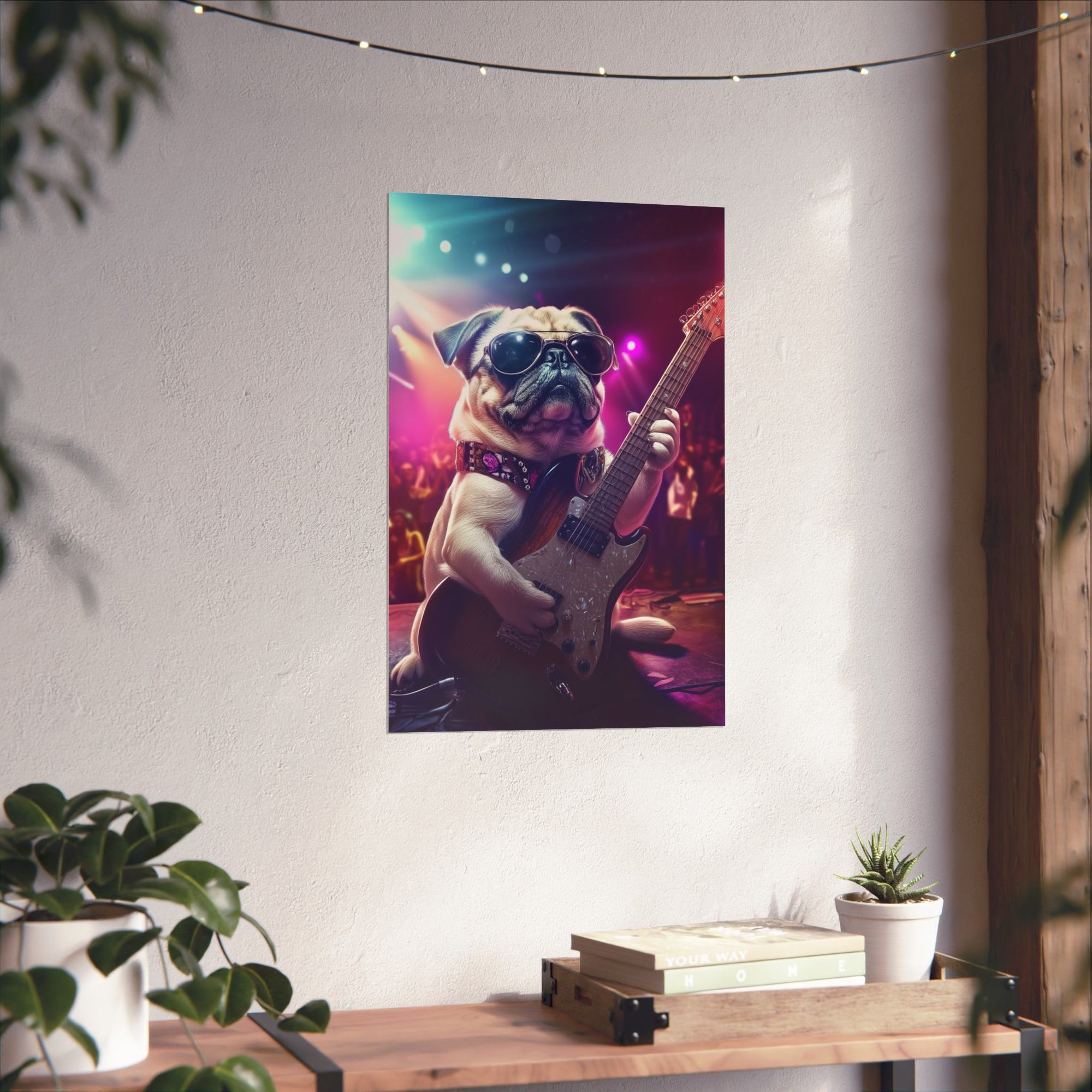 Rockstar Pug Poster