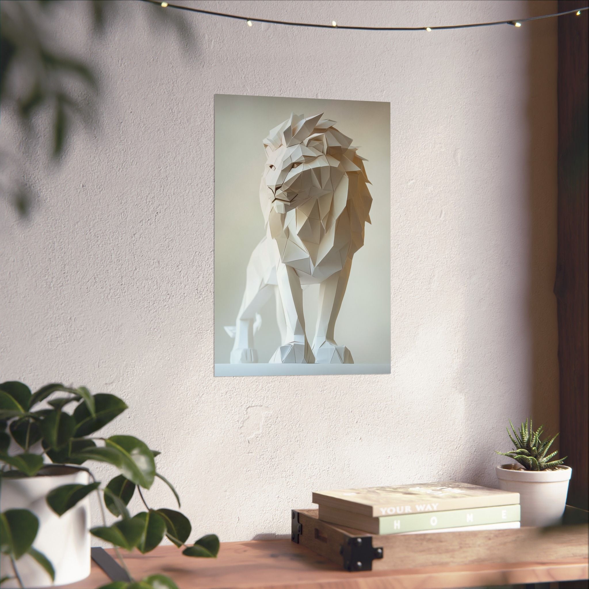 Folded Lion Poster