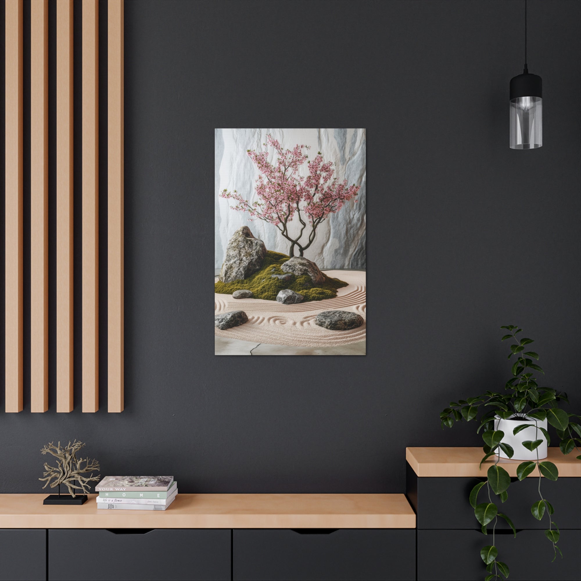 Zen Japanese Garden Canvas Wall Art - SynthFrame