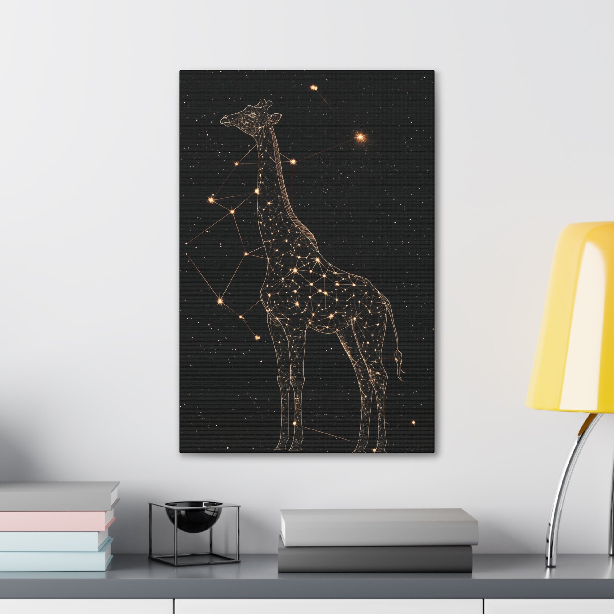 Constellation Giraffe Canvas Wall Art - SynthFrame