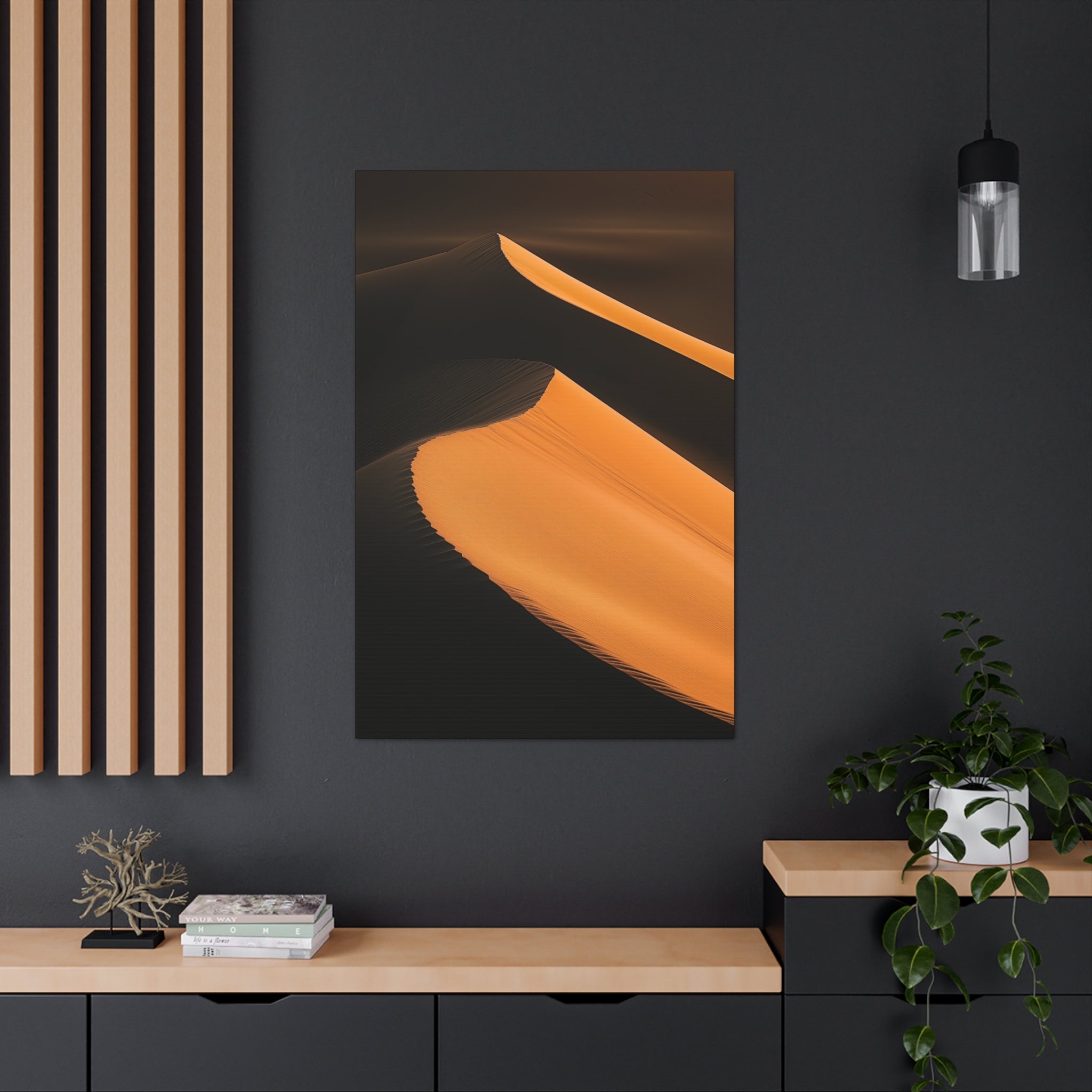 Minimalist Desert Dunes Canvas Wall Art - SynthFrame