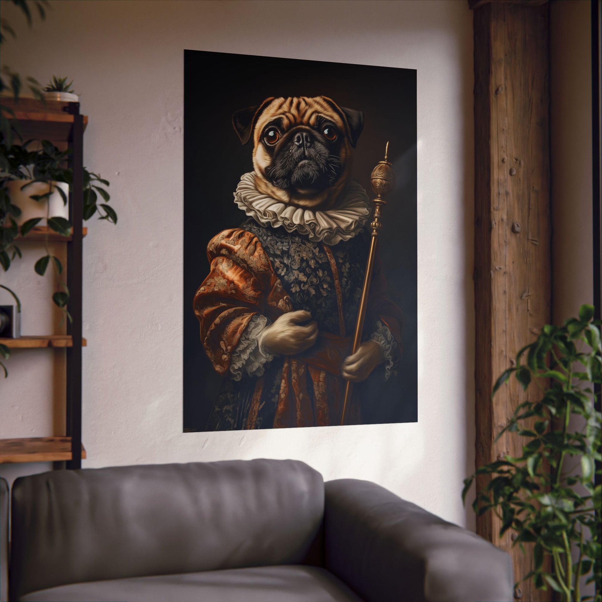 Renaissance Pug Poster