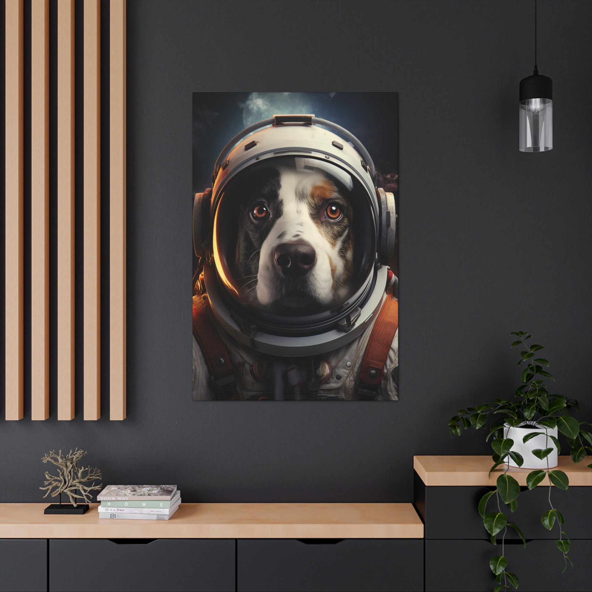 AstroDog 2 Canvas Wall Art - SynthFrame