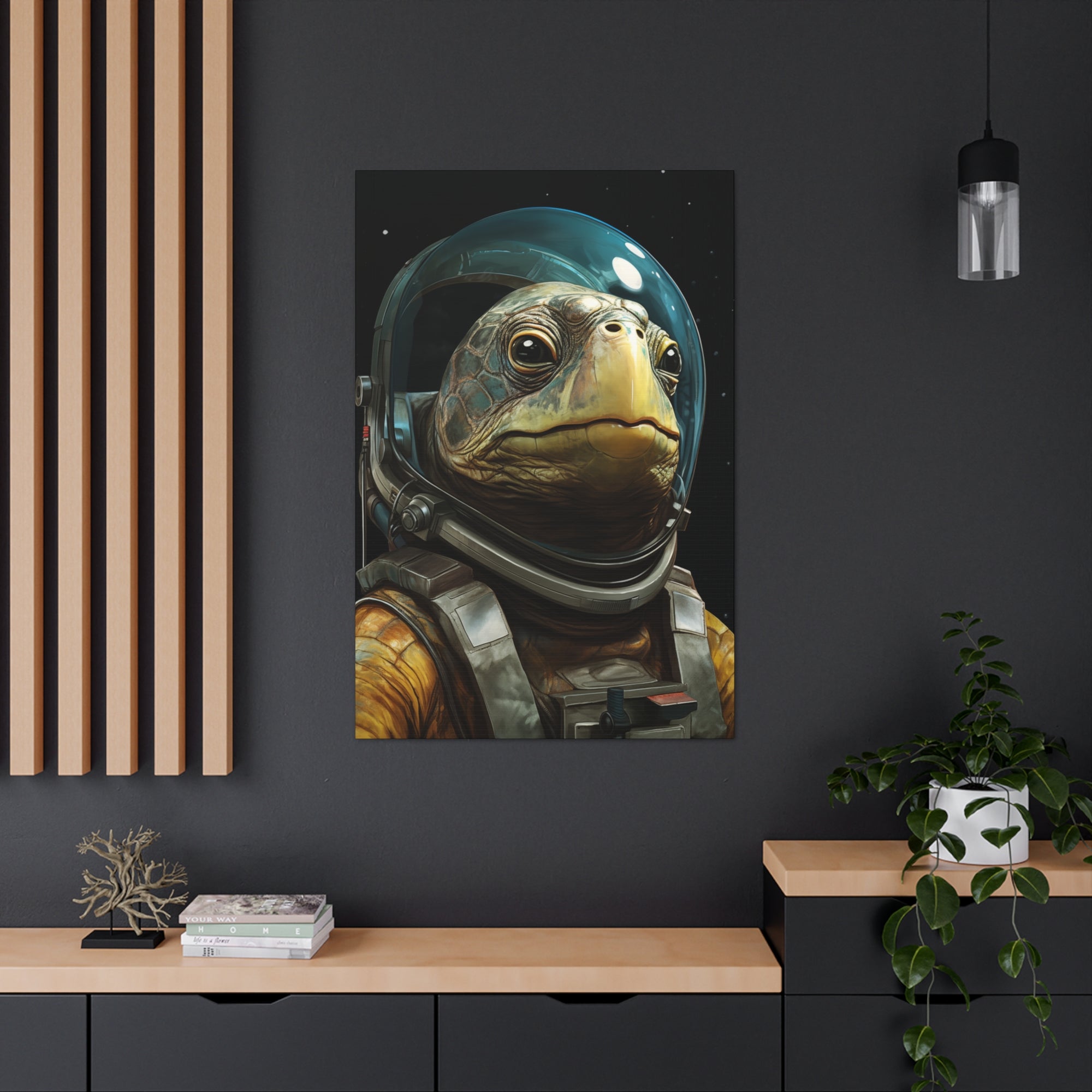 AstroTurtle 1 Canvas Wall Art - SynthFrame