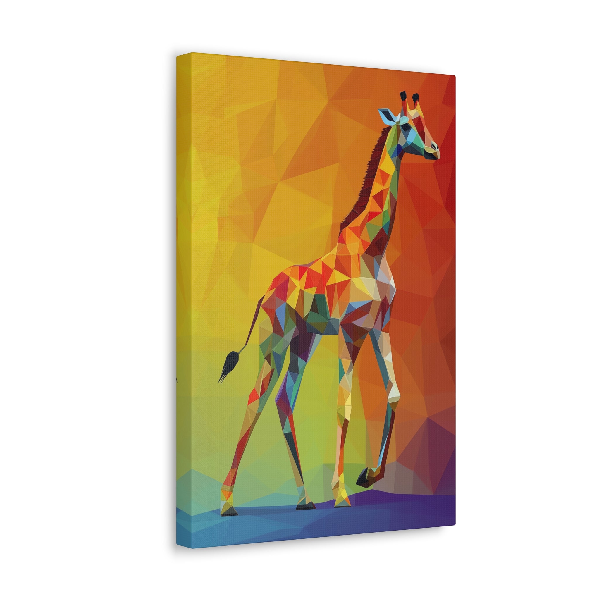 Crystalline Giraffe Canvas Wall Art - SynthFrame