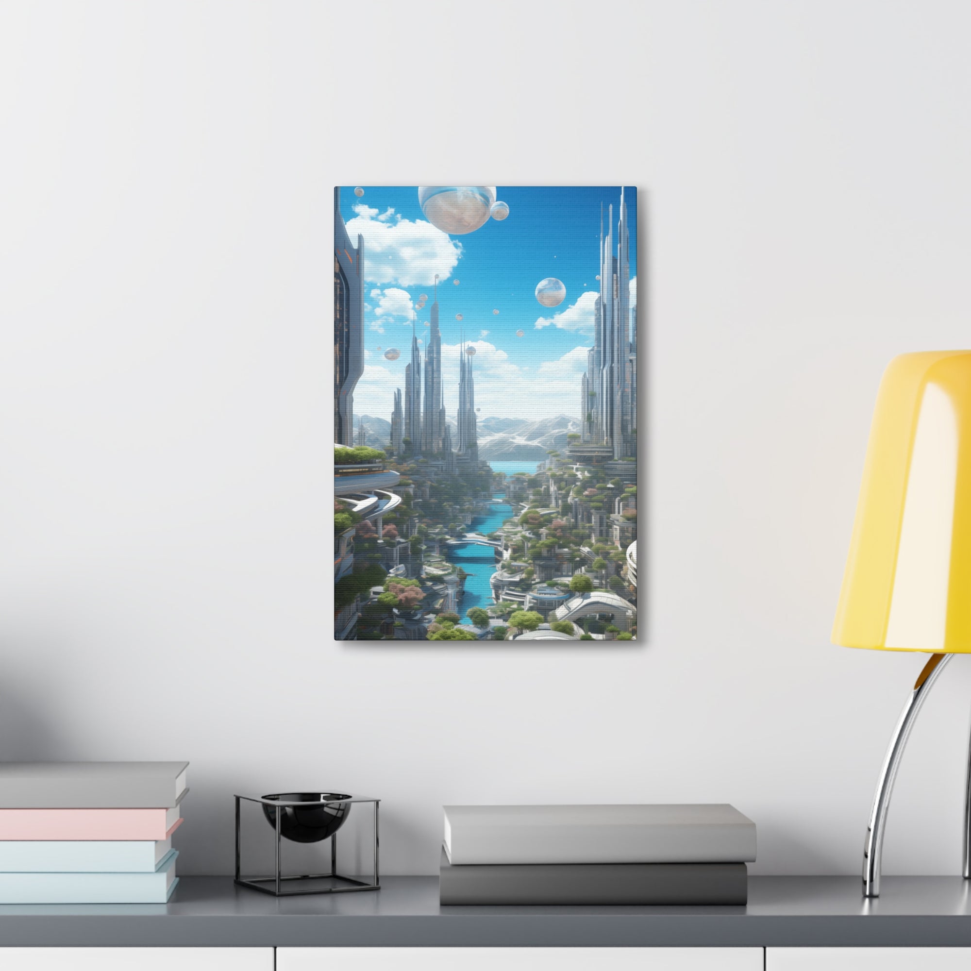 Futuristic Eco City 5 Canvas Wall Art - SynthFrame