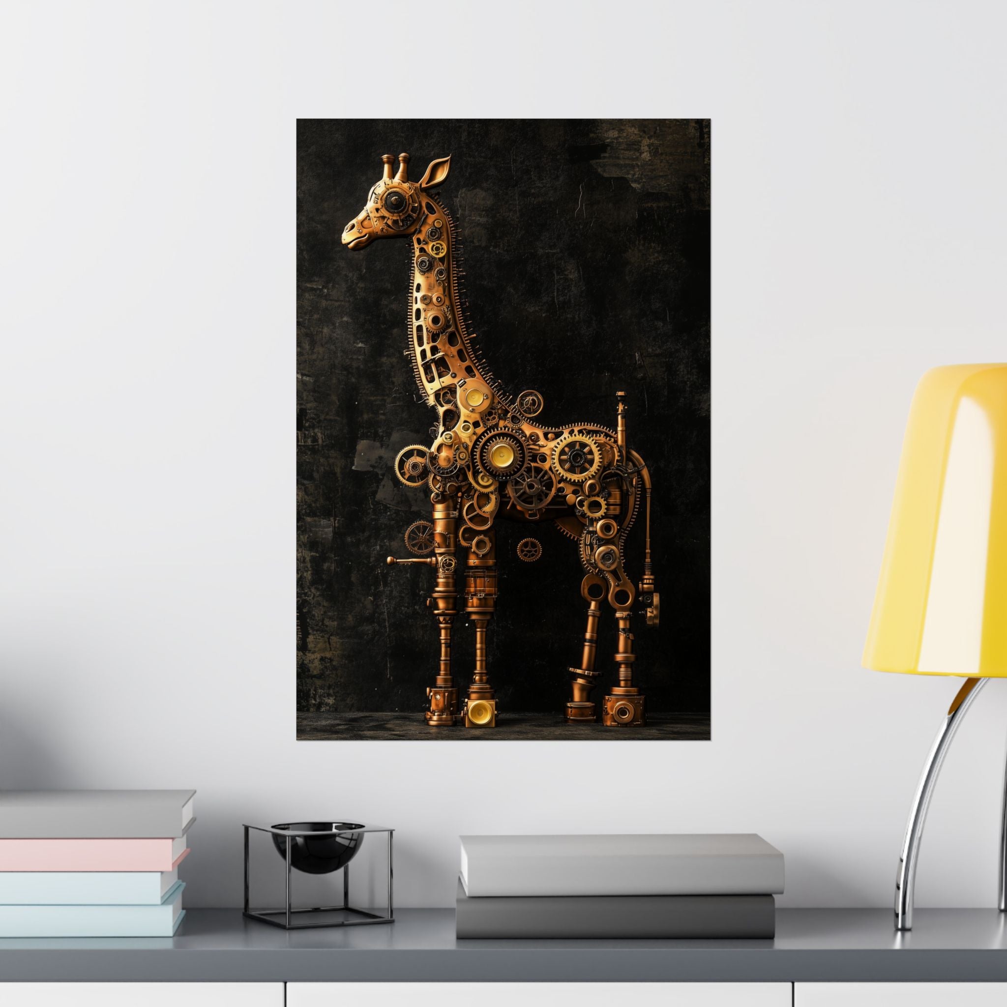 Steampunk Giraffe: Mechanical Marvel Poster