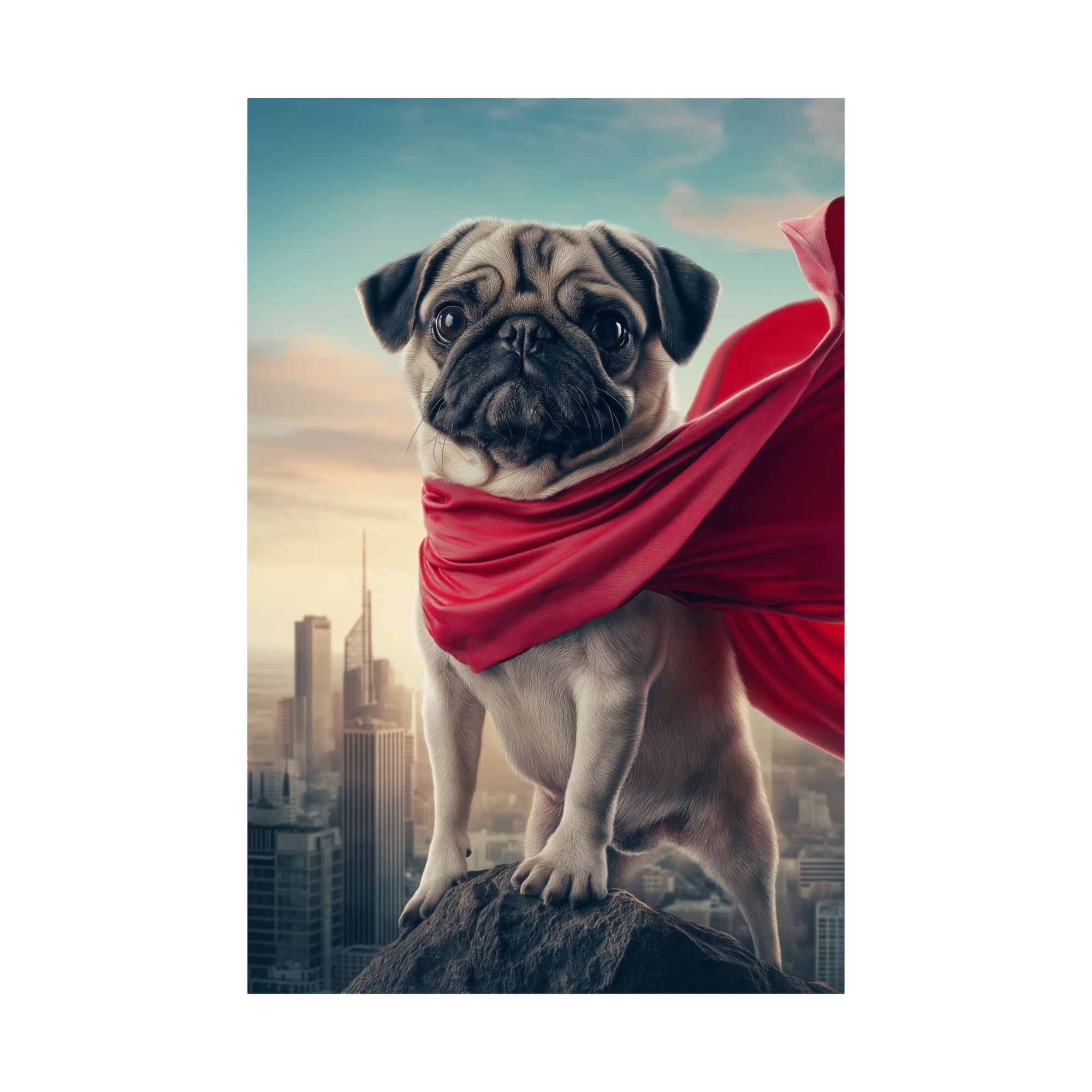 Superhero Pug Poster