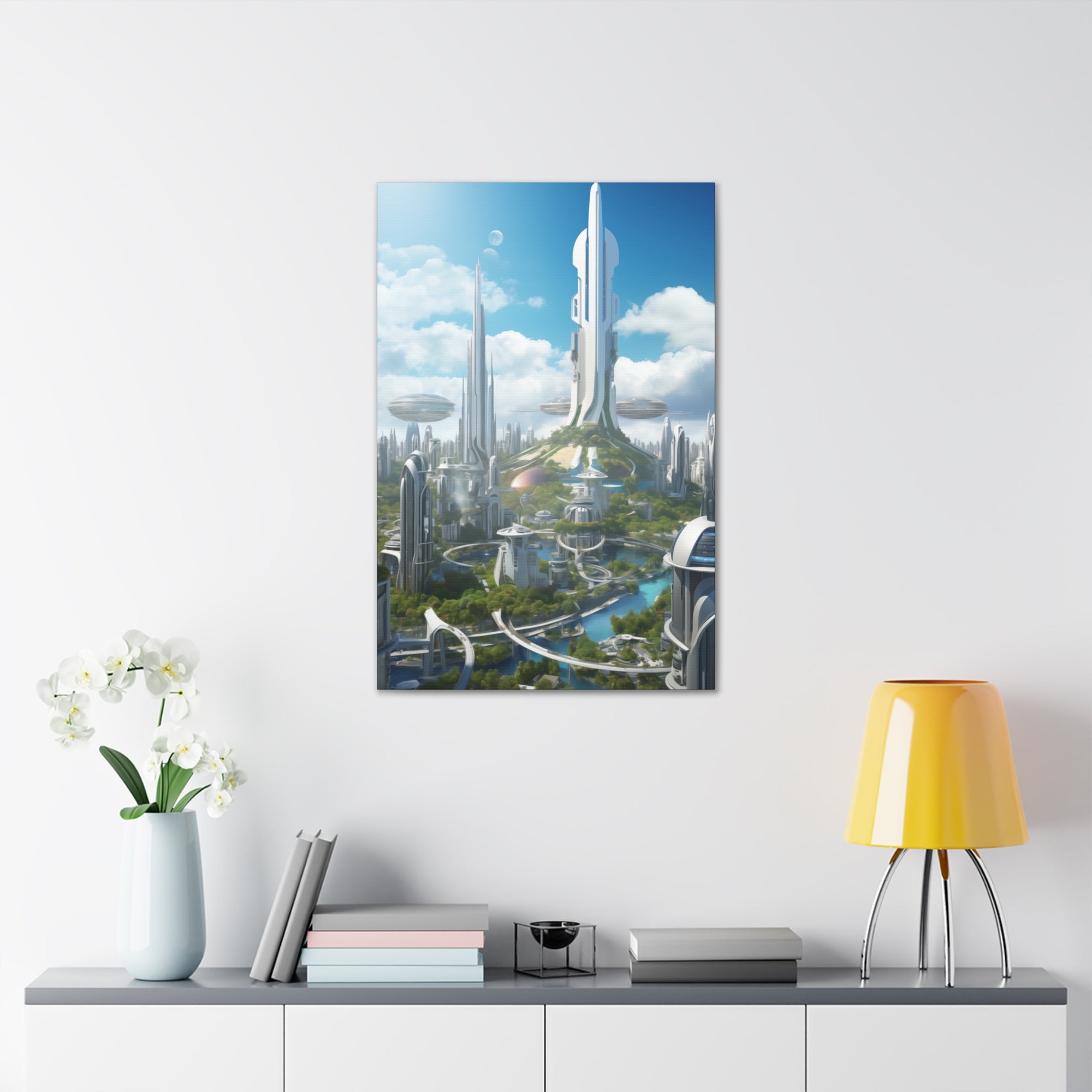 Futuristic Eco City 8 Canvas Wall Art - SynthFrame