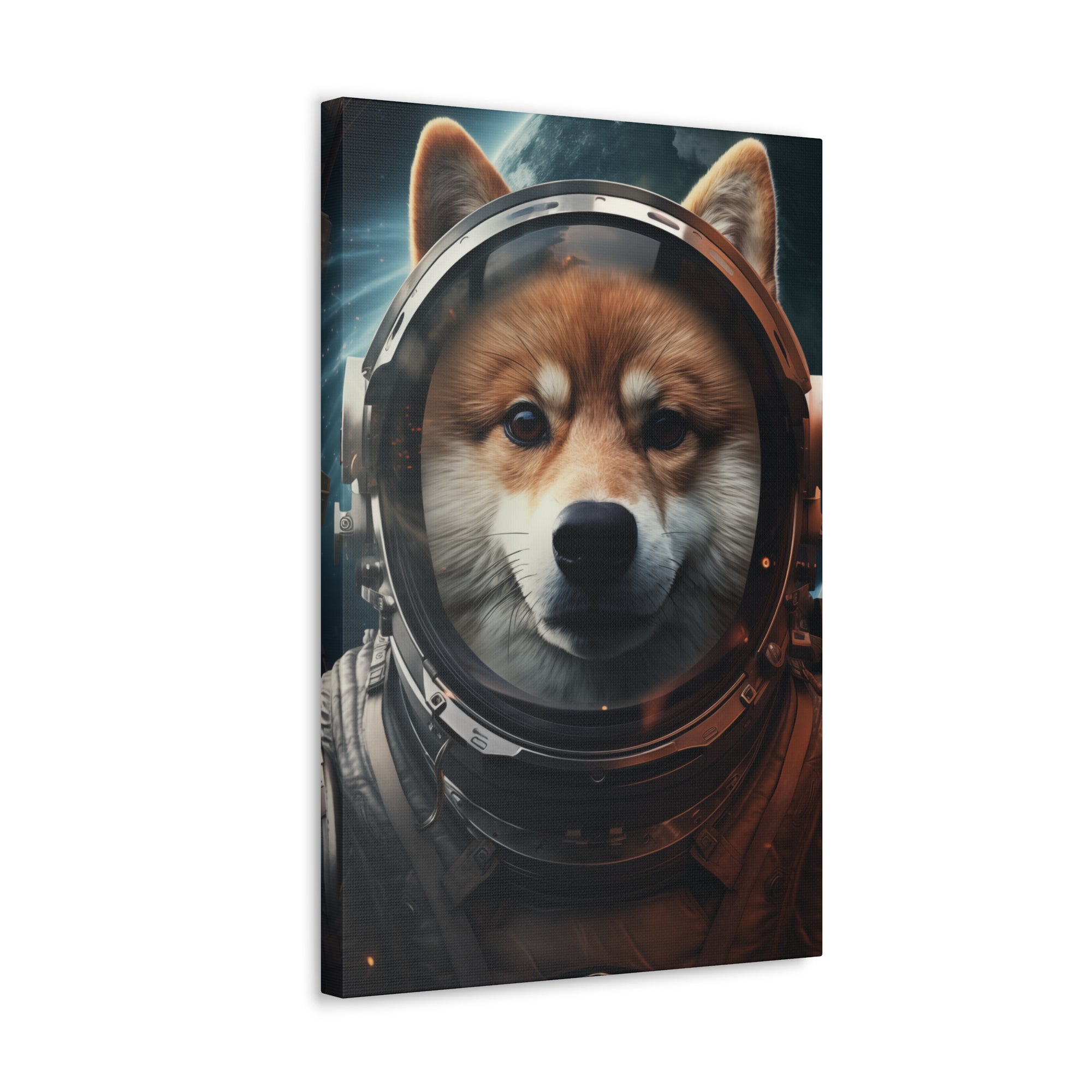 AstroDog 2 Canvas Wall Art - SynthFrame