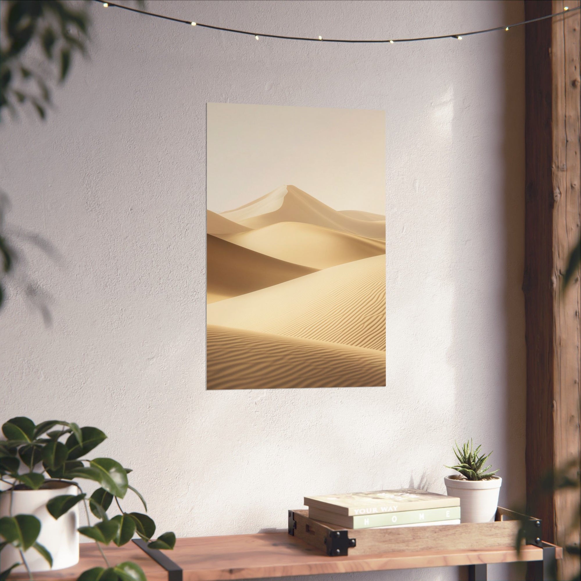 Minimalist Desert Dunes Poster Wall Art - SynthFrame