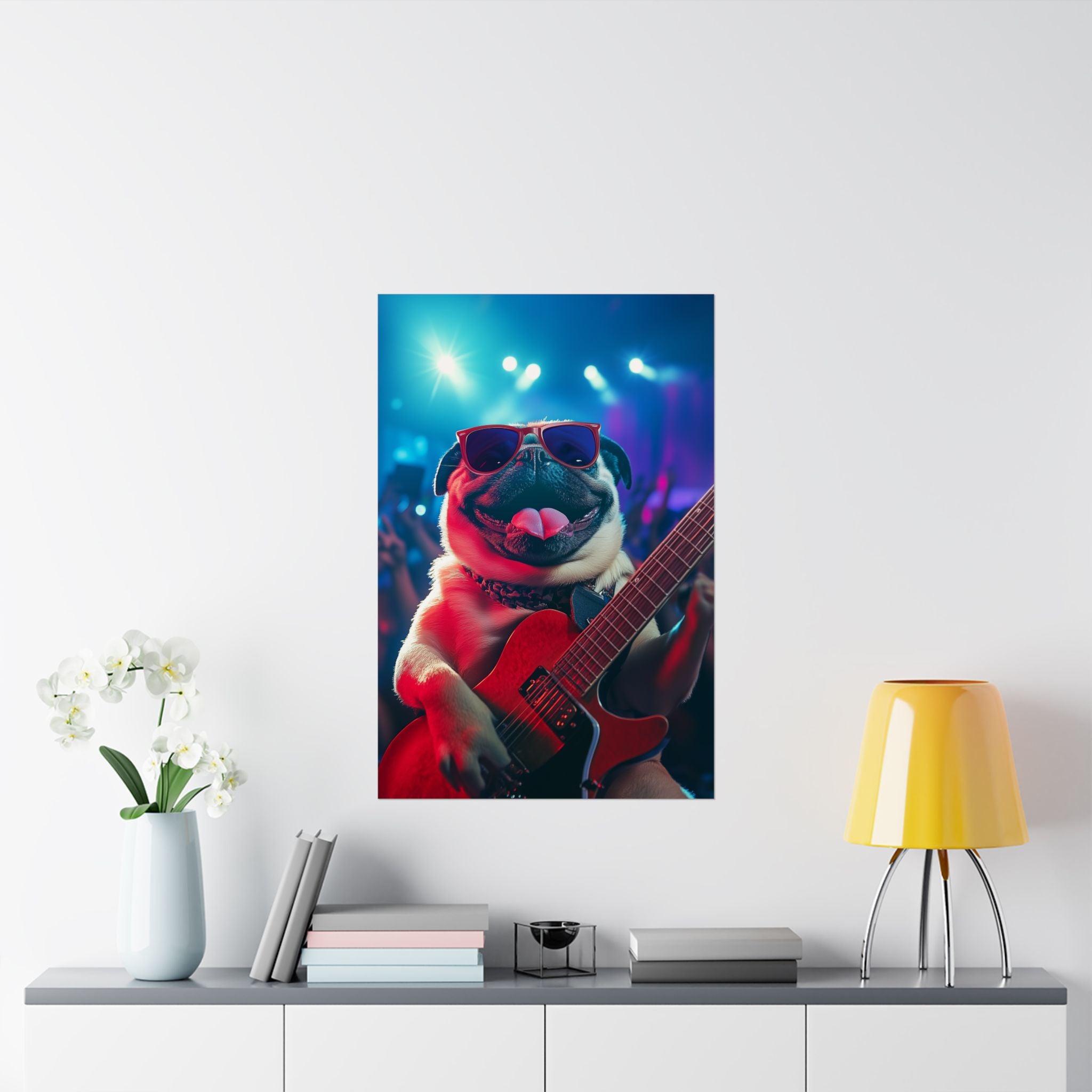 Rockstar Pug Poster