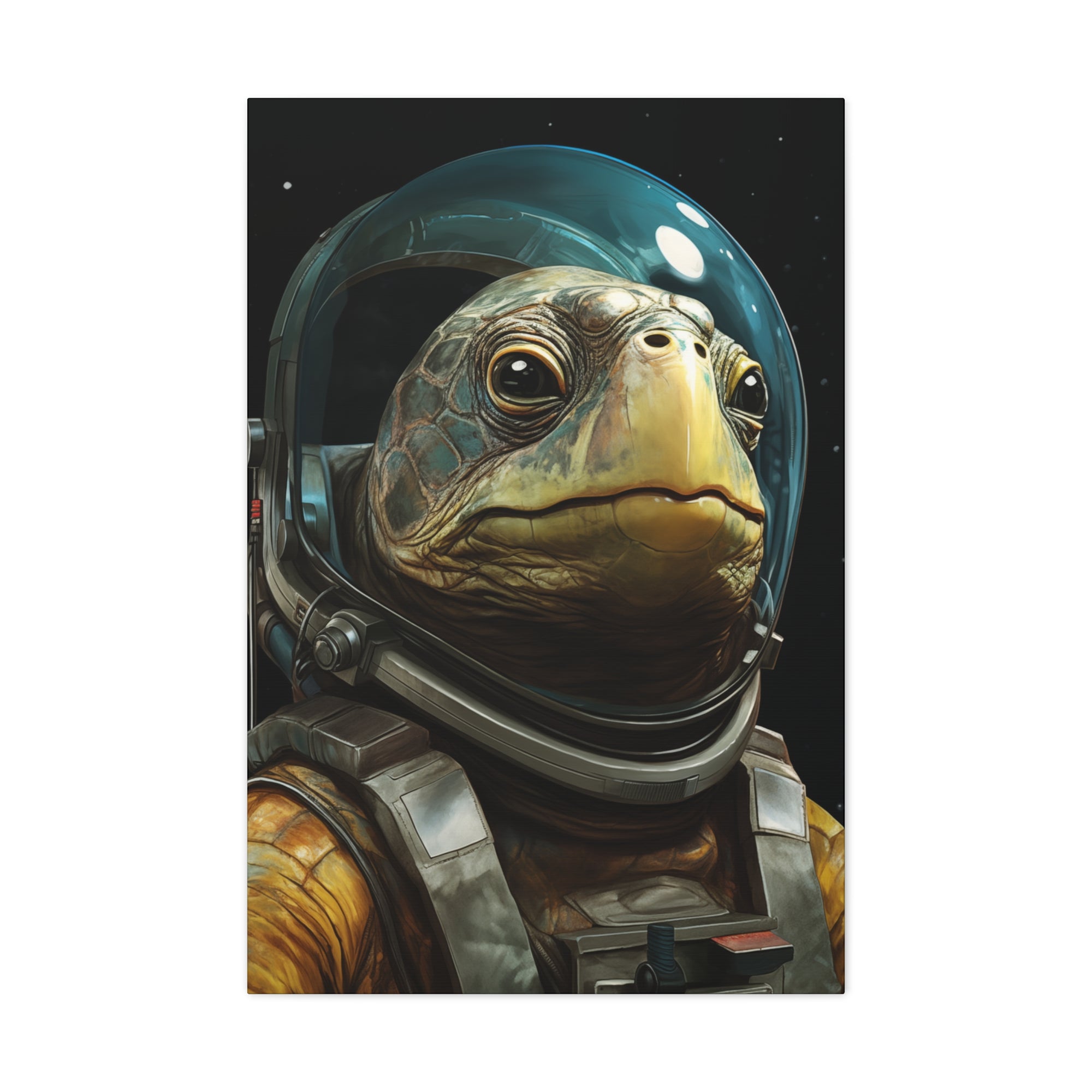 AstroTurtle 1 Canvas Wall Art - SynthFrame