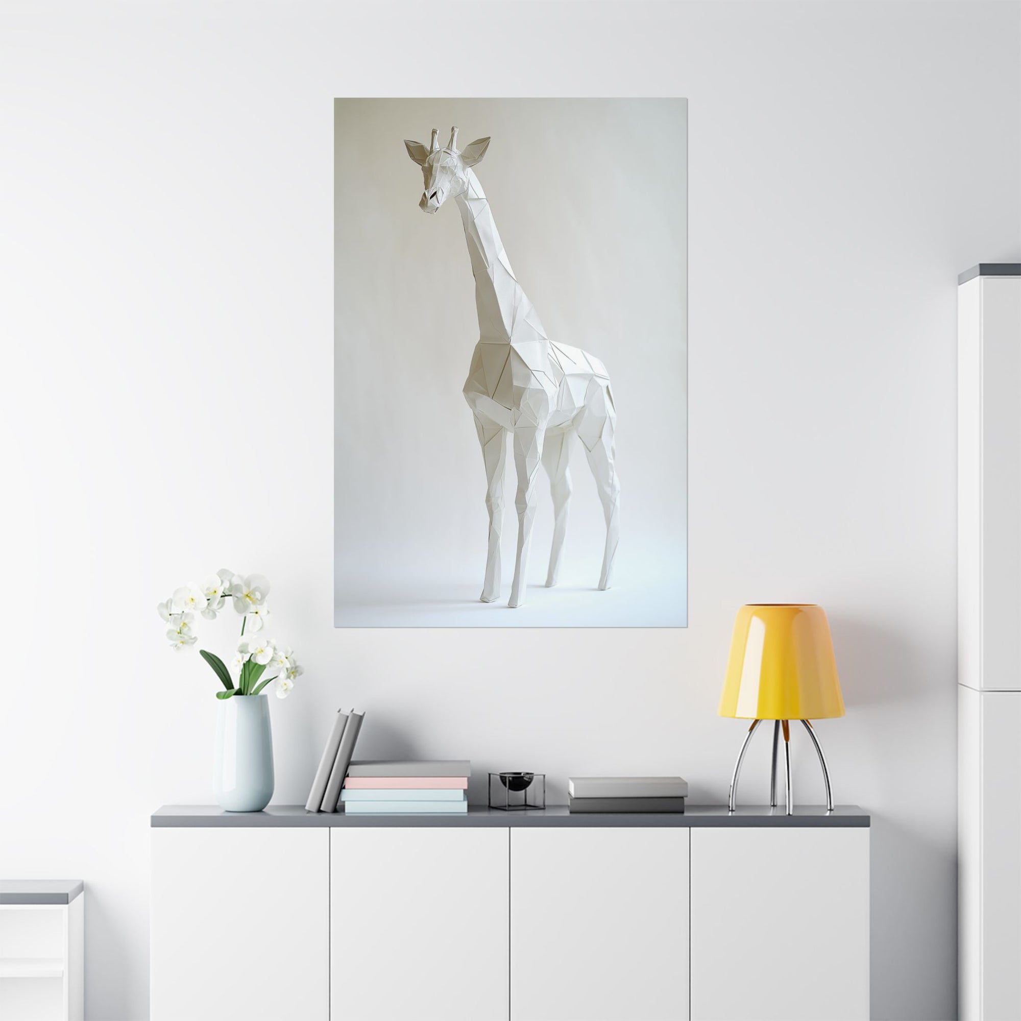 Folded Giraffe Poster