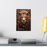 Steampunk Lion: Mechanical Marvel Poster