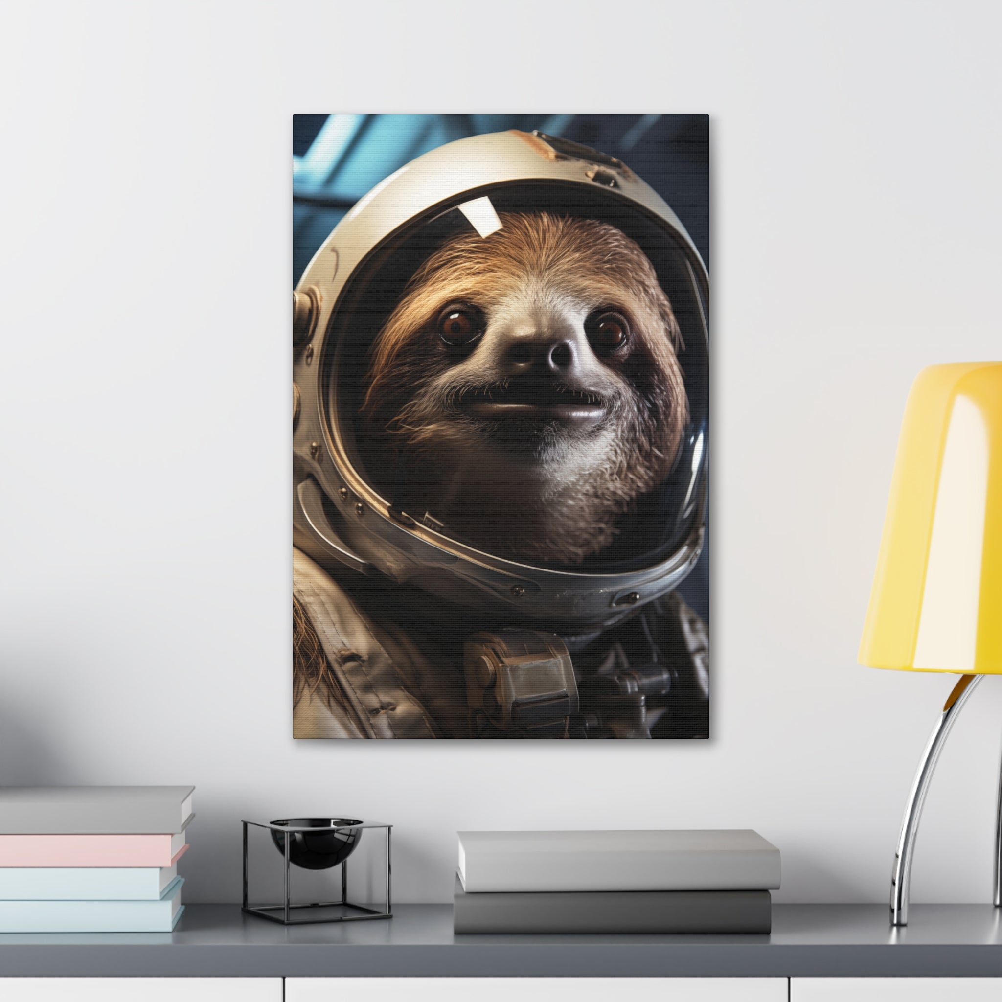 AstroSloth 1 Canvas Wall Art - SynthFrame