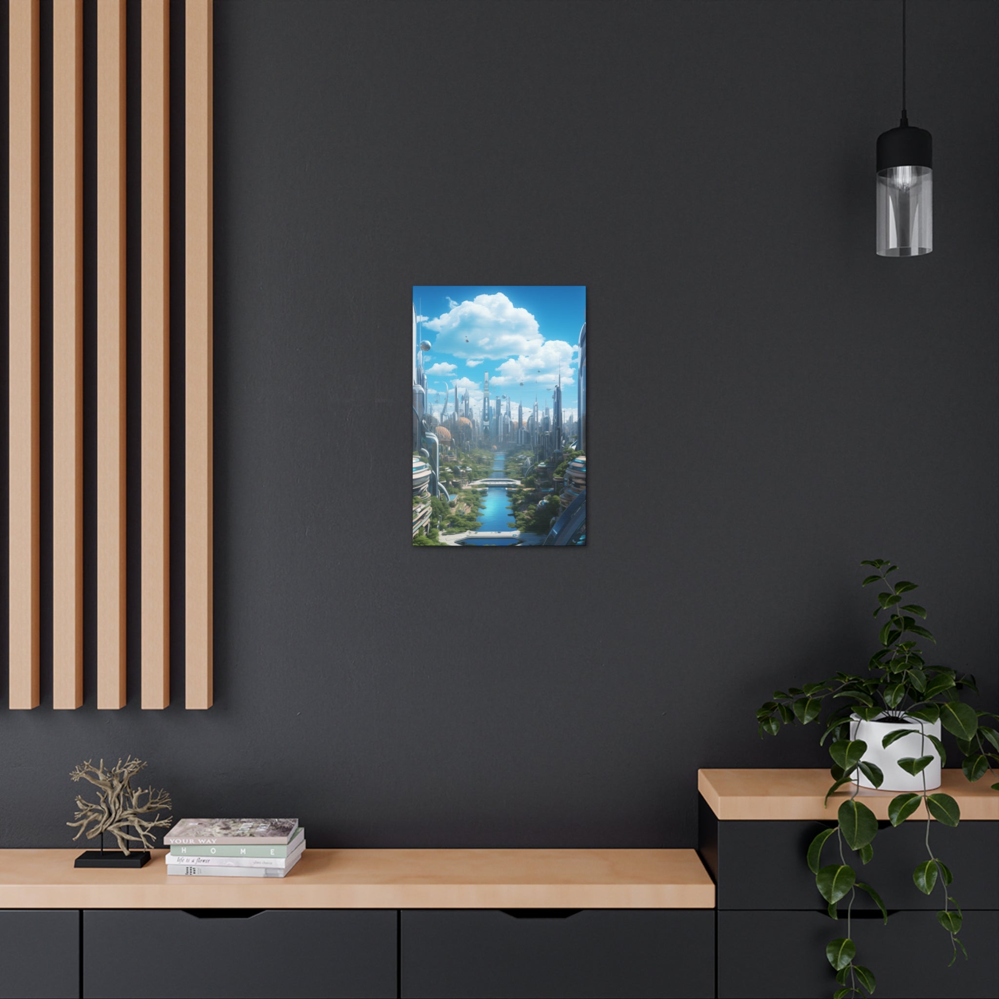 Futuristic Eco City 4 Canvas Wall Art - SynthFrame