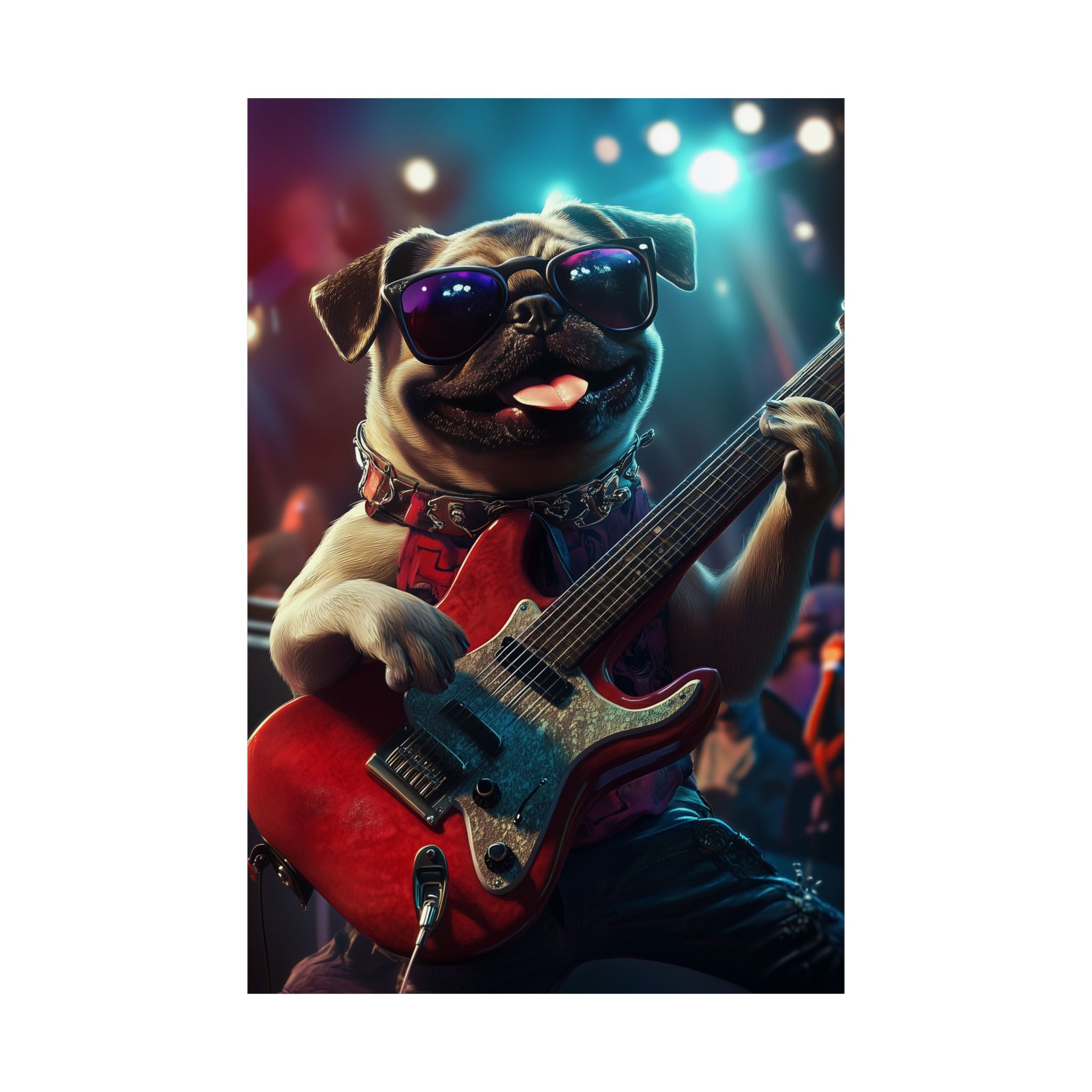 Rockstar Pug Poster