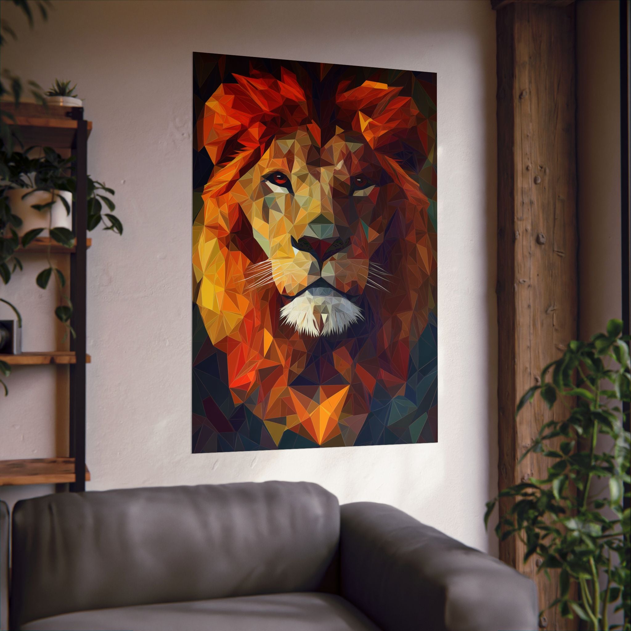 Crystalline Lion Poster