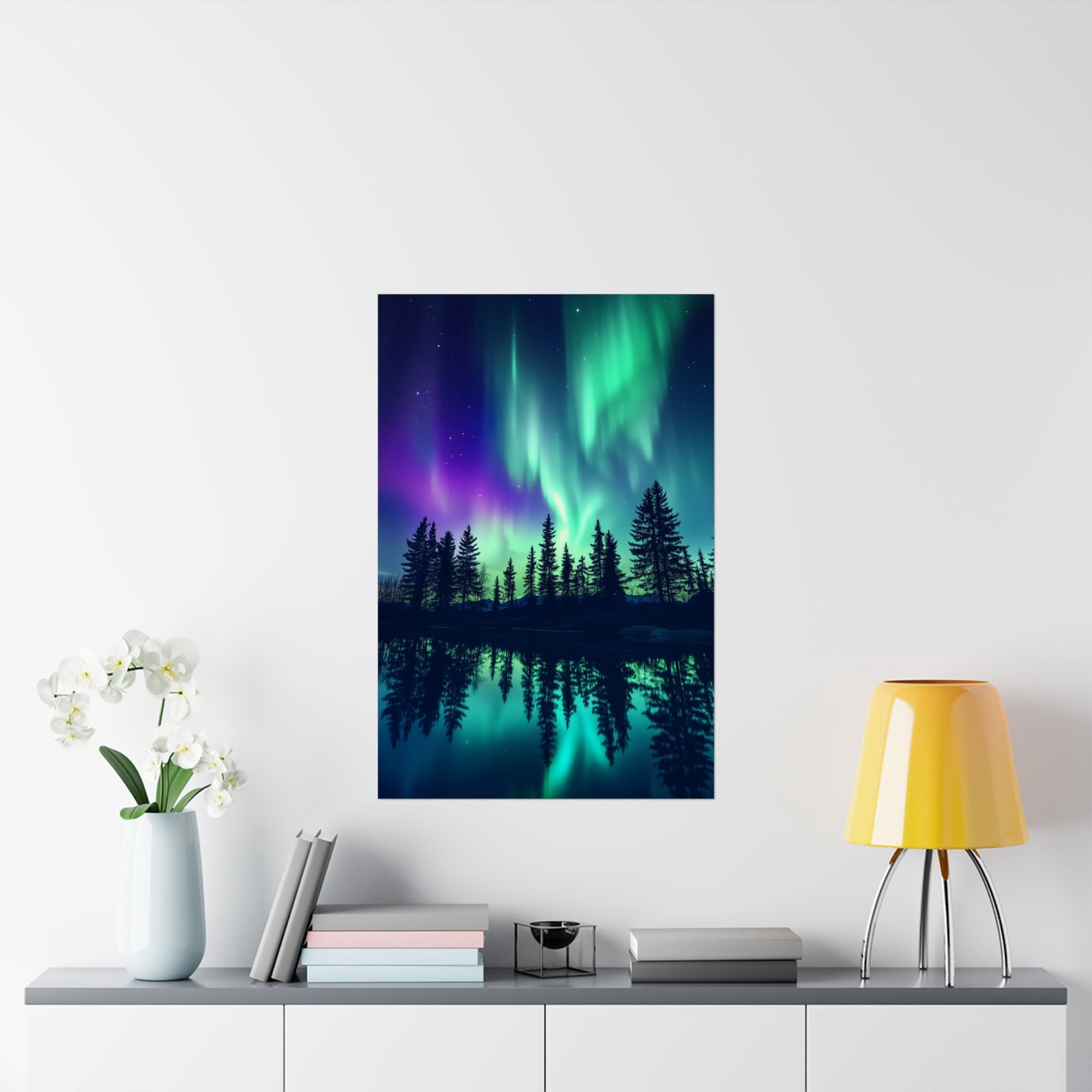 Northern Lights Wonder Poster Wall Art - SynthFrame